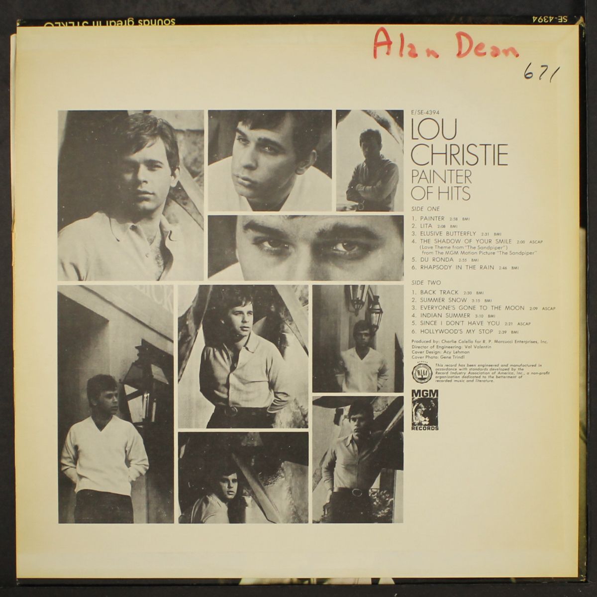 painter of hits by LOU CHRISTIE