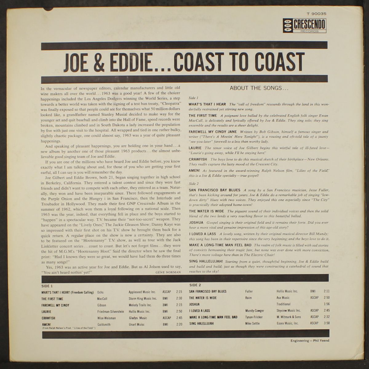 coast to coast by JOE & EDDIE