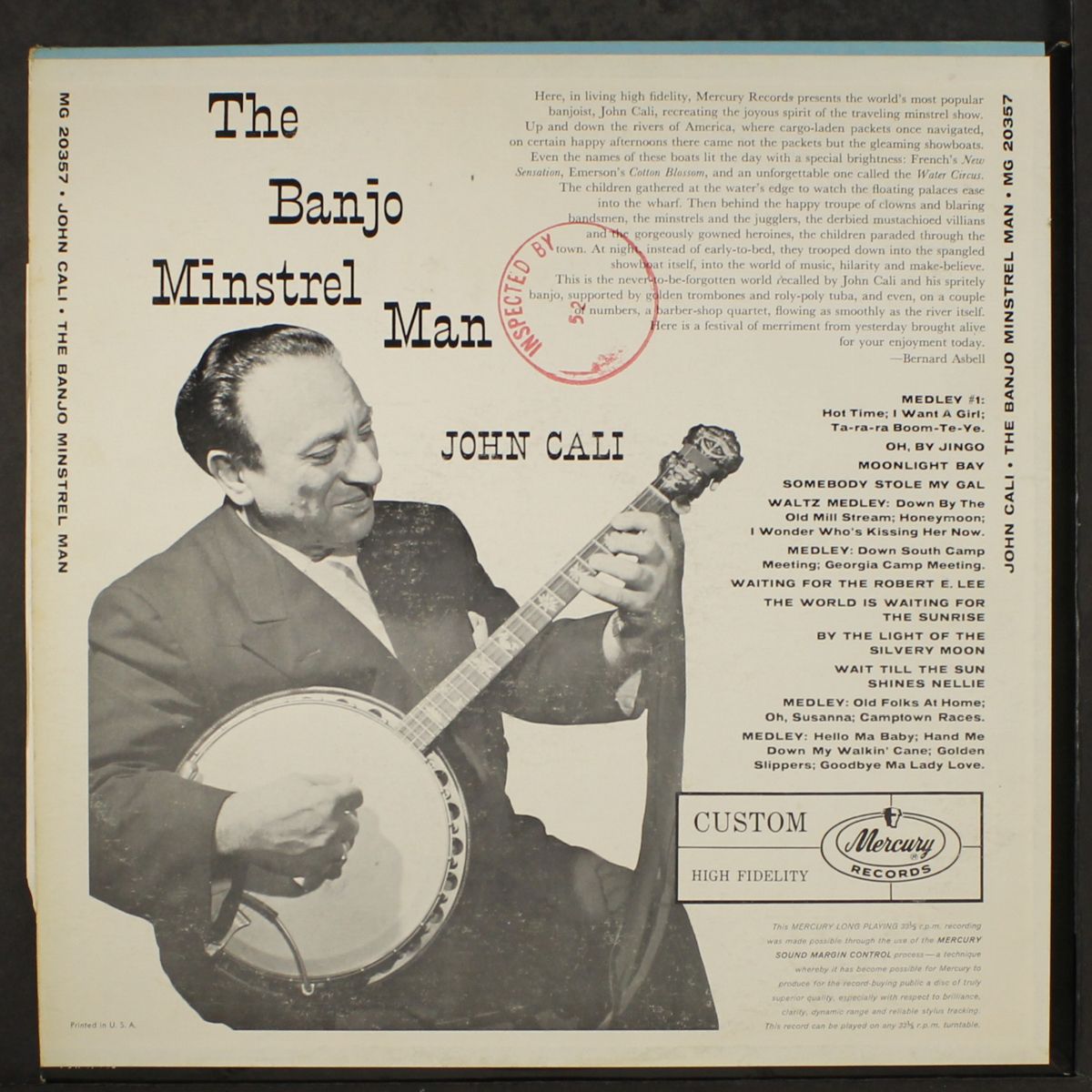 the banjo minstrel man by JOHN CALI