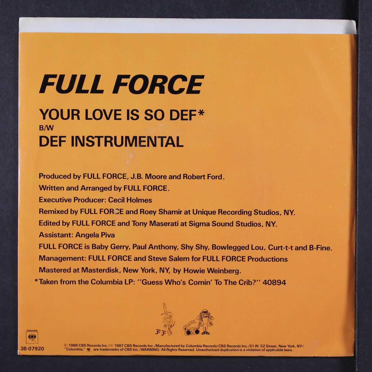 your love is so def / def instrumental by FULL FORCE