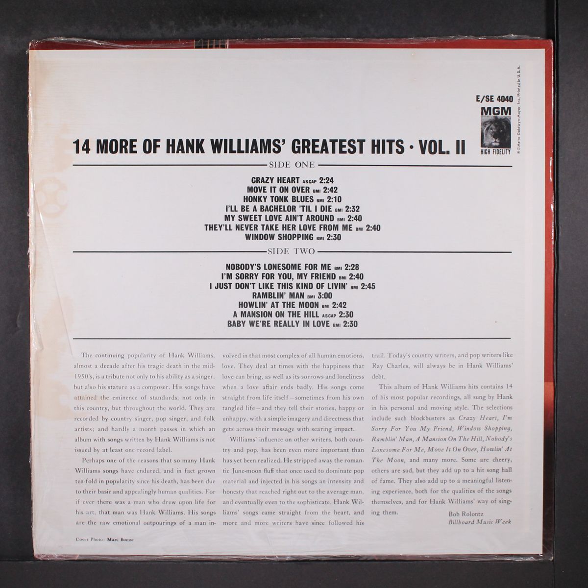 14 more greatest hits, vol. 2 by HANK WILLIAMS
