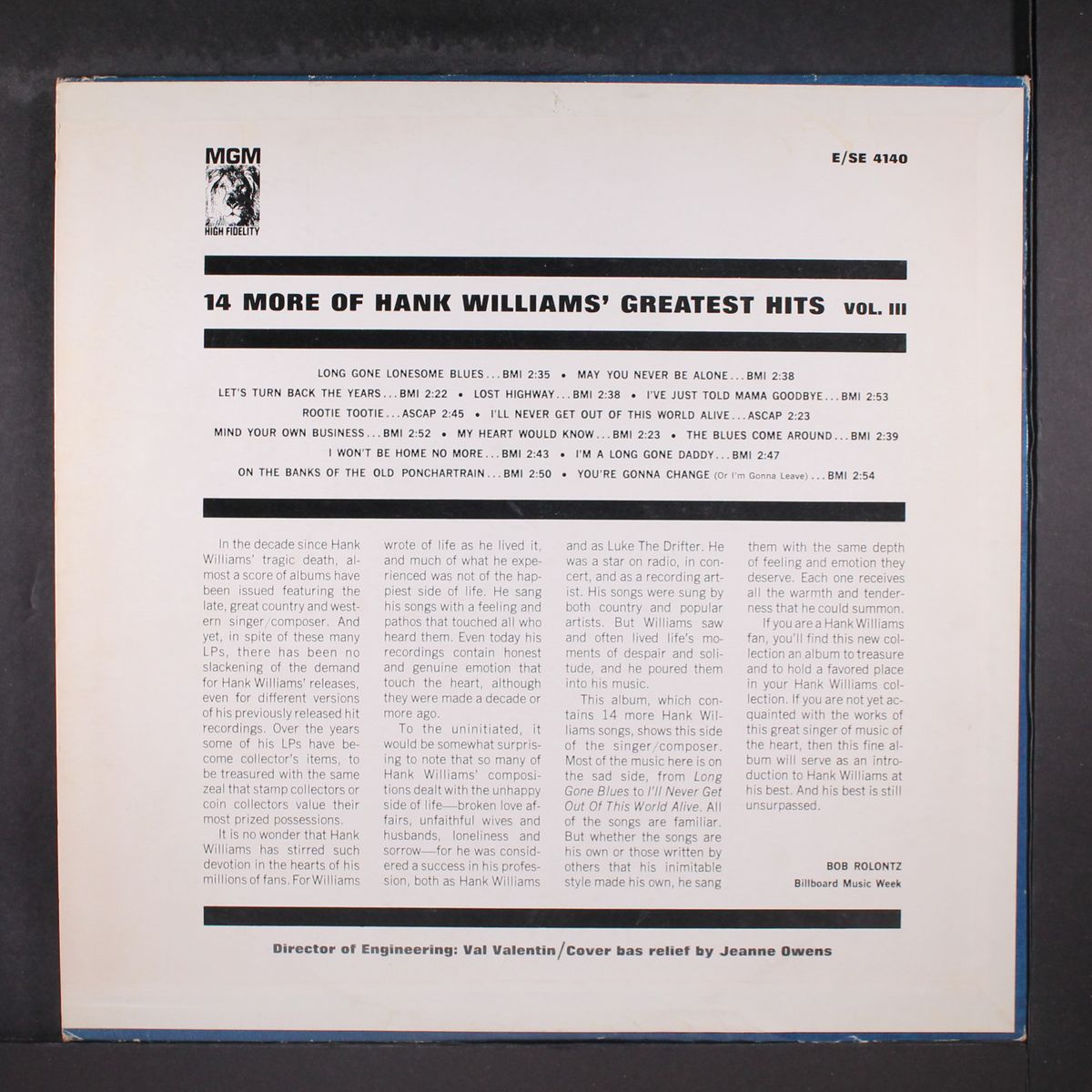 14 more of hank william's greatest hits, vol. 3 by HANK WILLIAMS