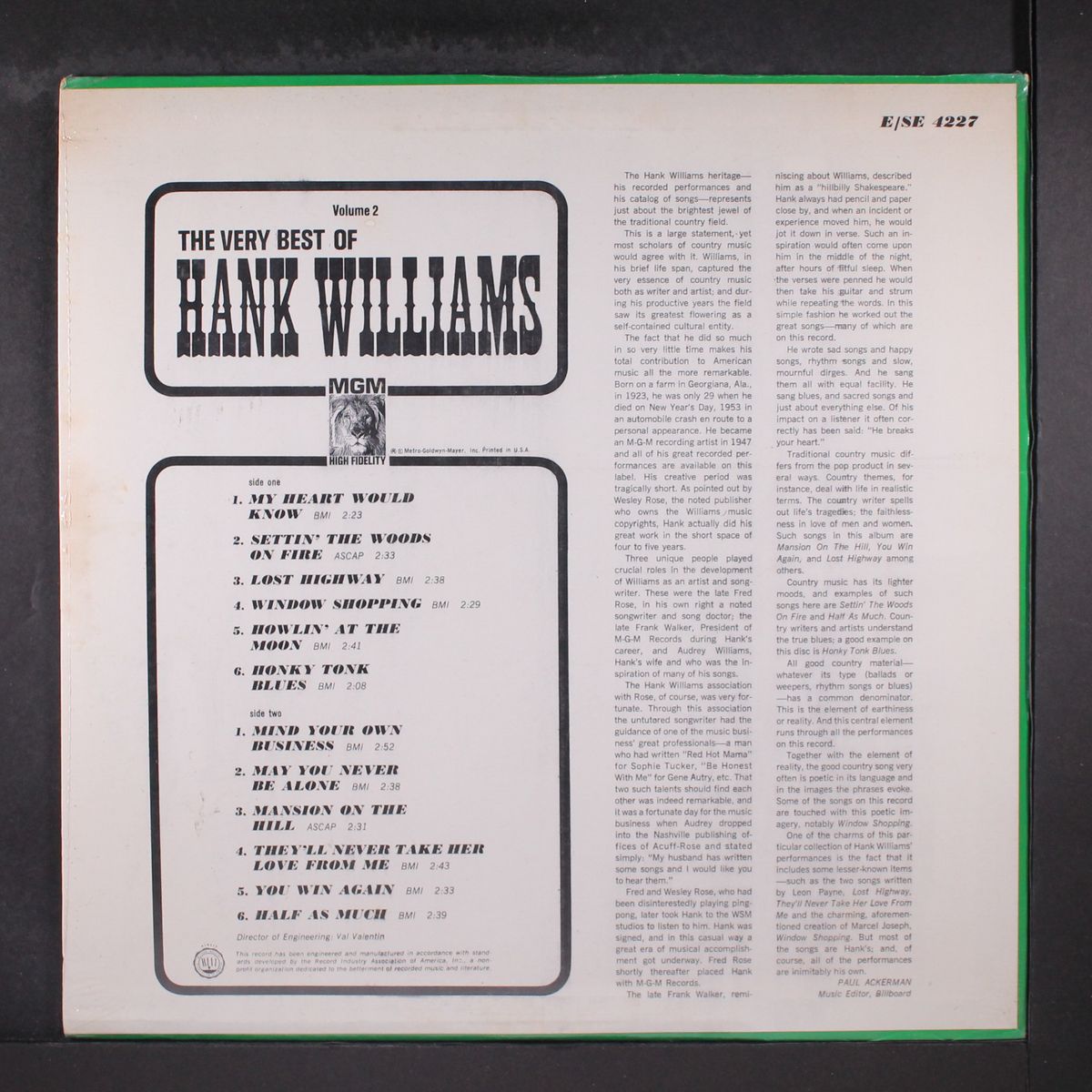 the very best of, vol. 2 by HANK WILLIAMS