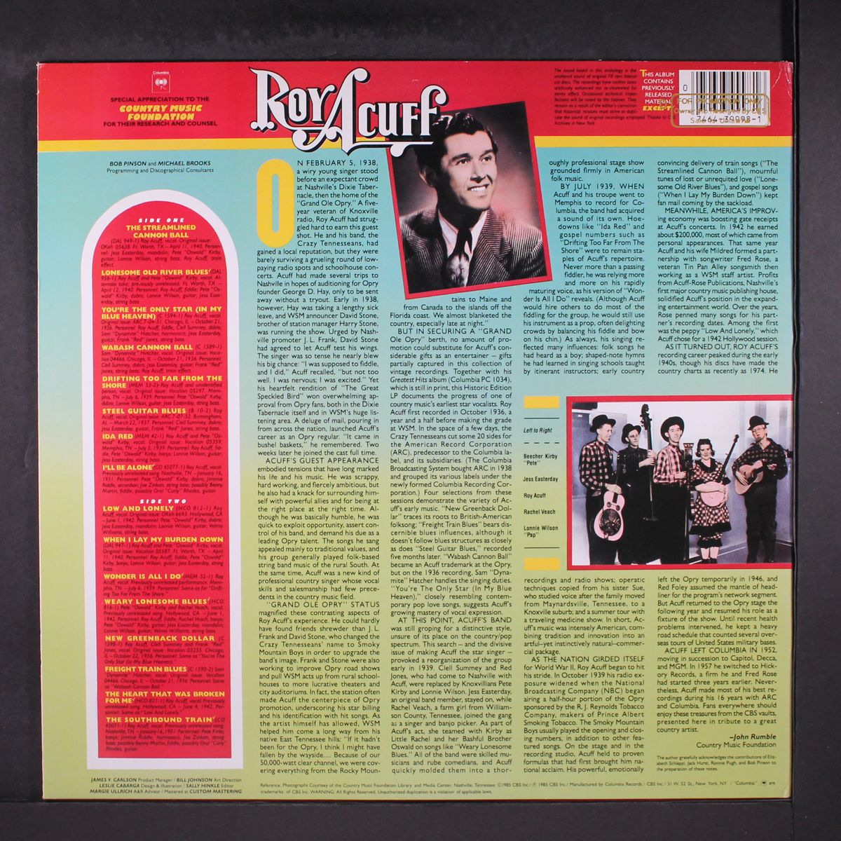 columbia historic edition by ROY ACUFF