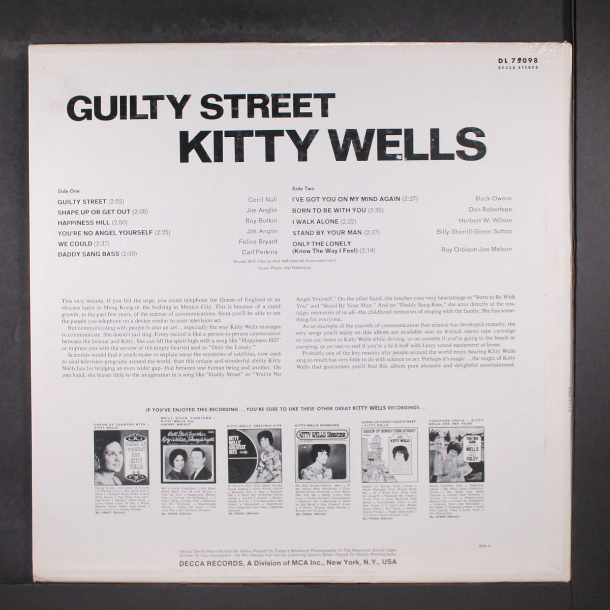 guilty street by KITTY WELLS