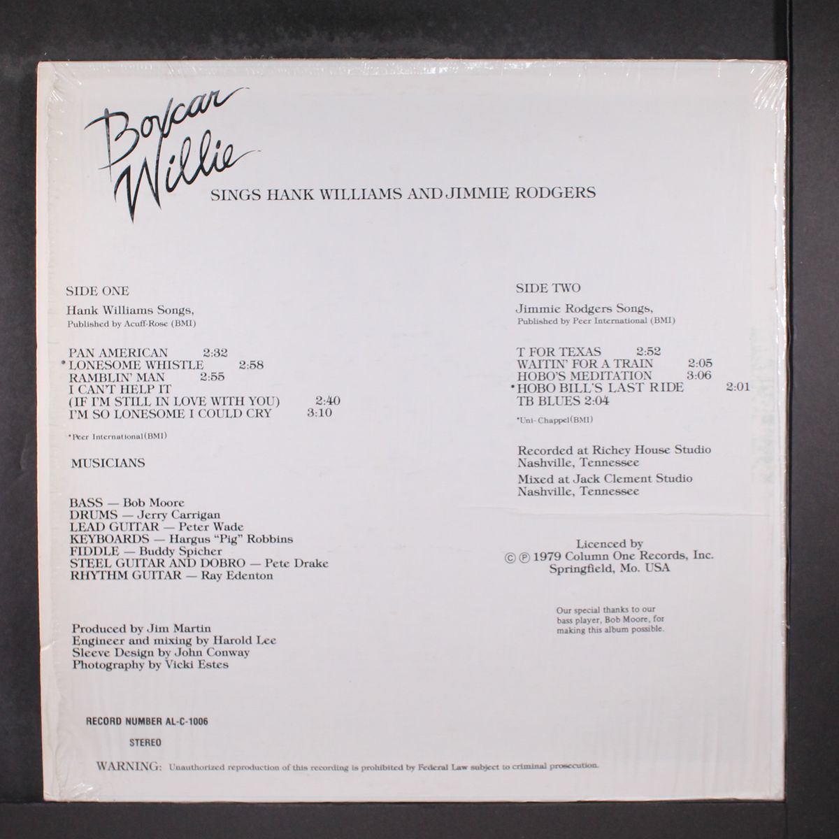 sings hank williams & jimmy rodgers by BOXCAR WILLIE