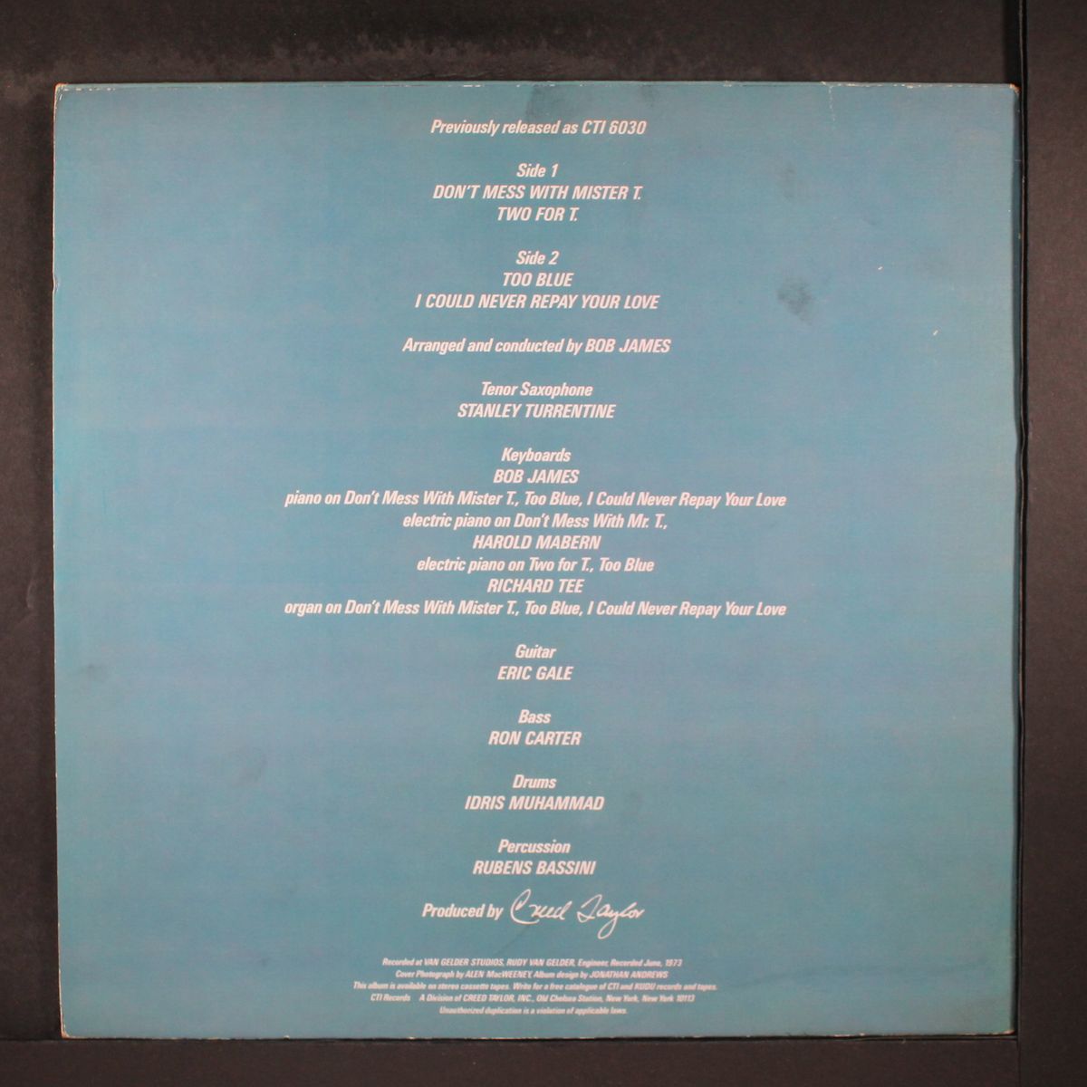 don't mess with mister t. by STANLEY TURRENTINE