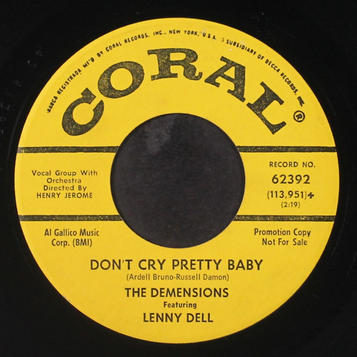 a little white gardenia / don't cry pretty baby by DEMENSIONS