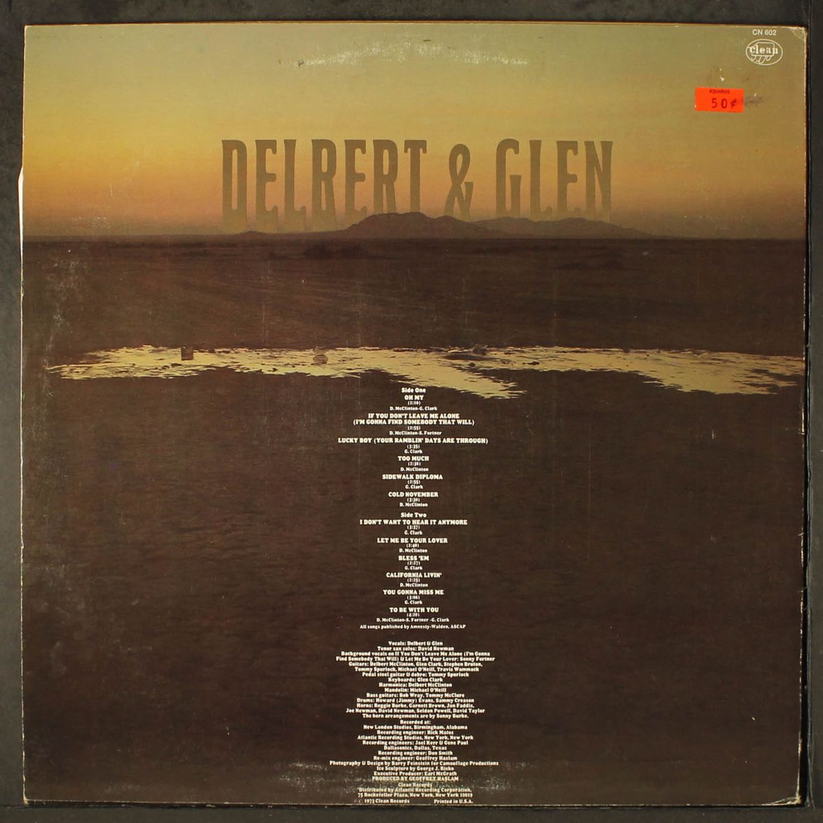 subject to change by DELBERT & GLEN