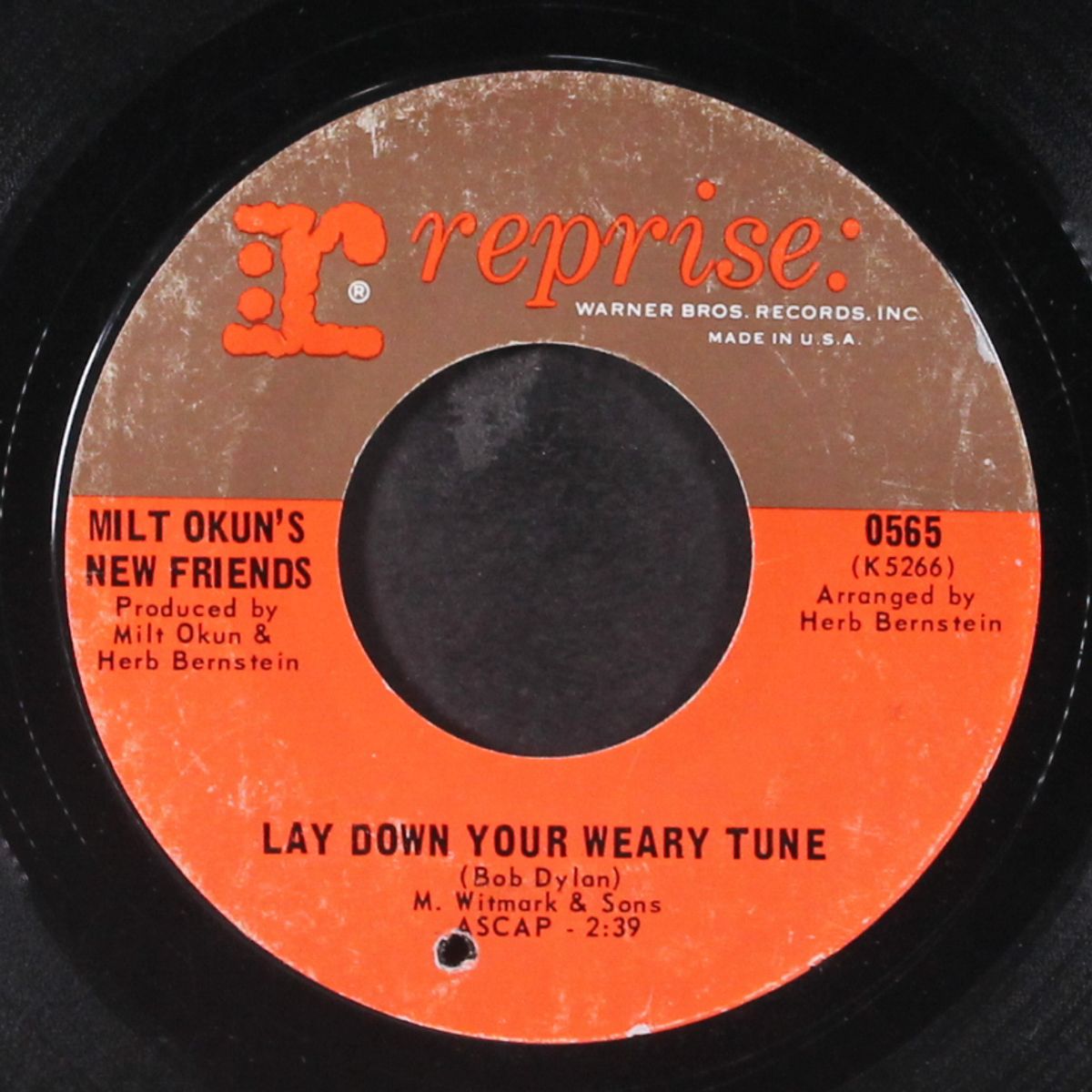 lay down your weary tune / goin' down the stony end by MILK OKUN'S NEW FRIENDS