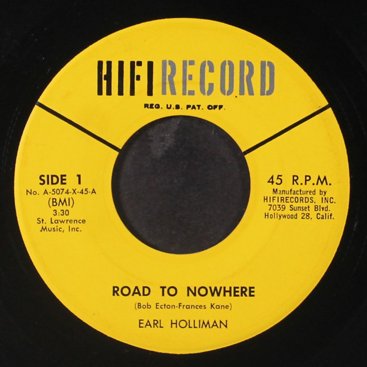 road to nowhere / there'll be no teardrops tonight by EARL HOLLIMAN