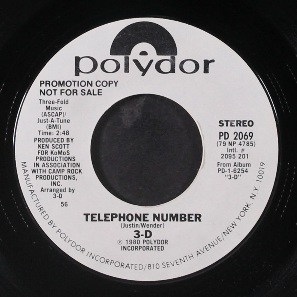 telephone number by 3-D