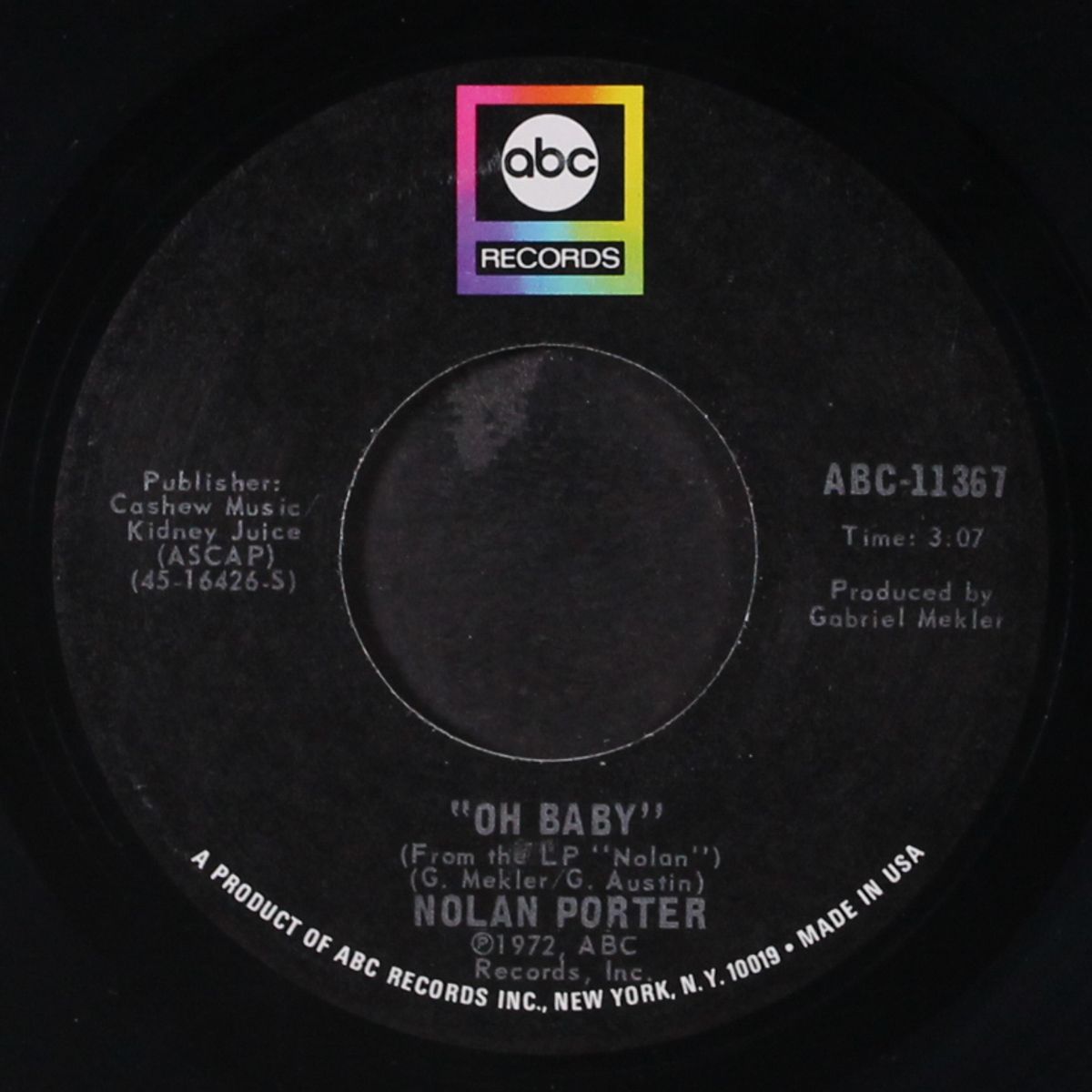 oh baby / singer man by NOLAN PORTER