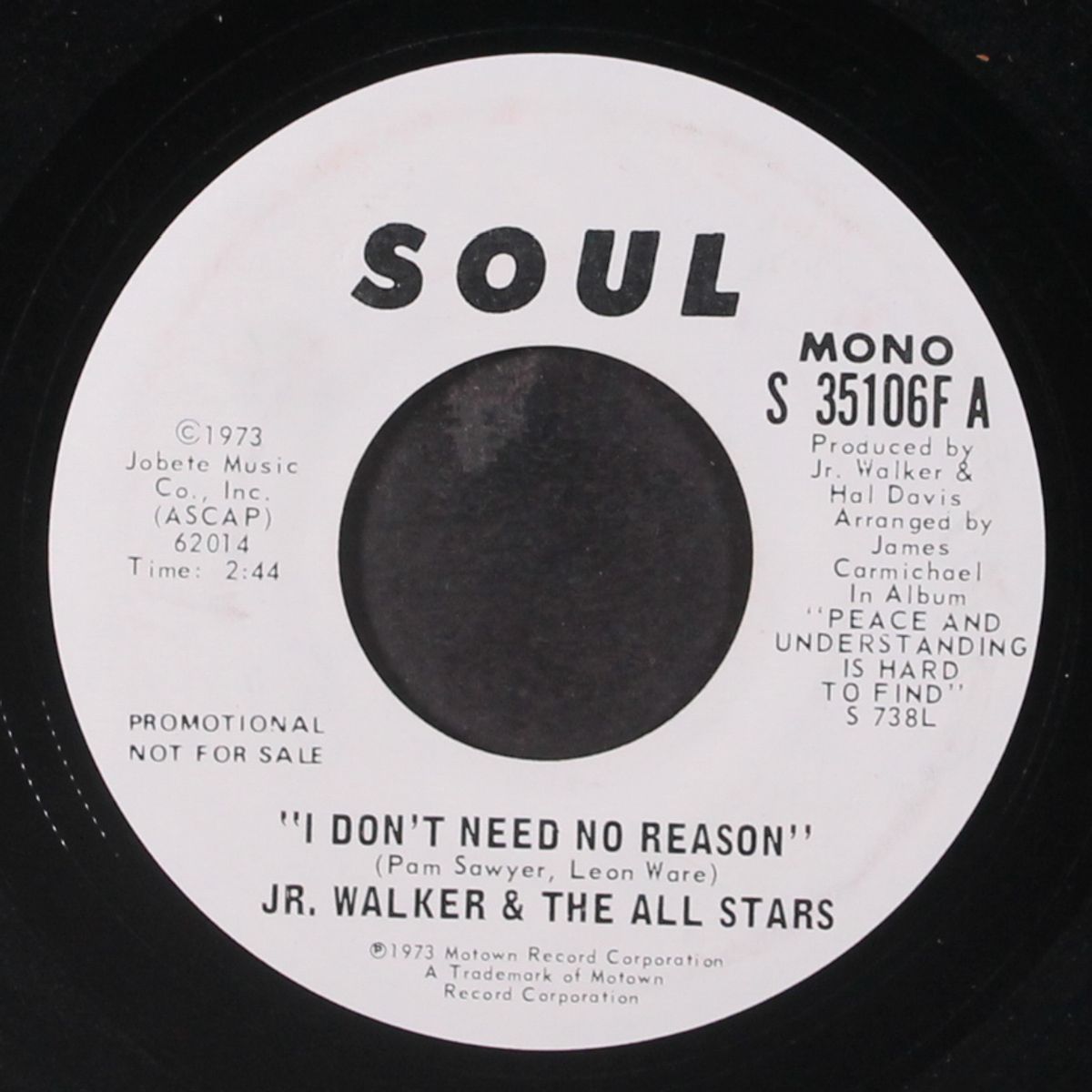 i don't need no reason by JR. WALKER & ALL STARS