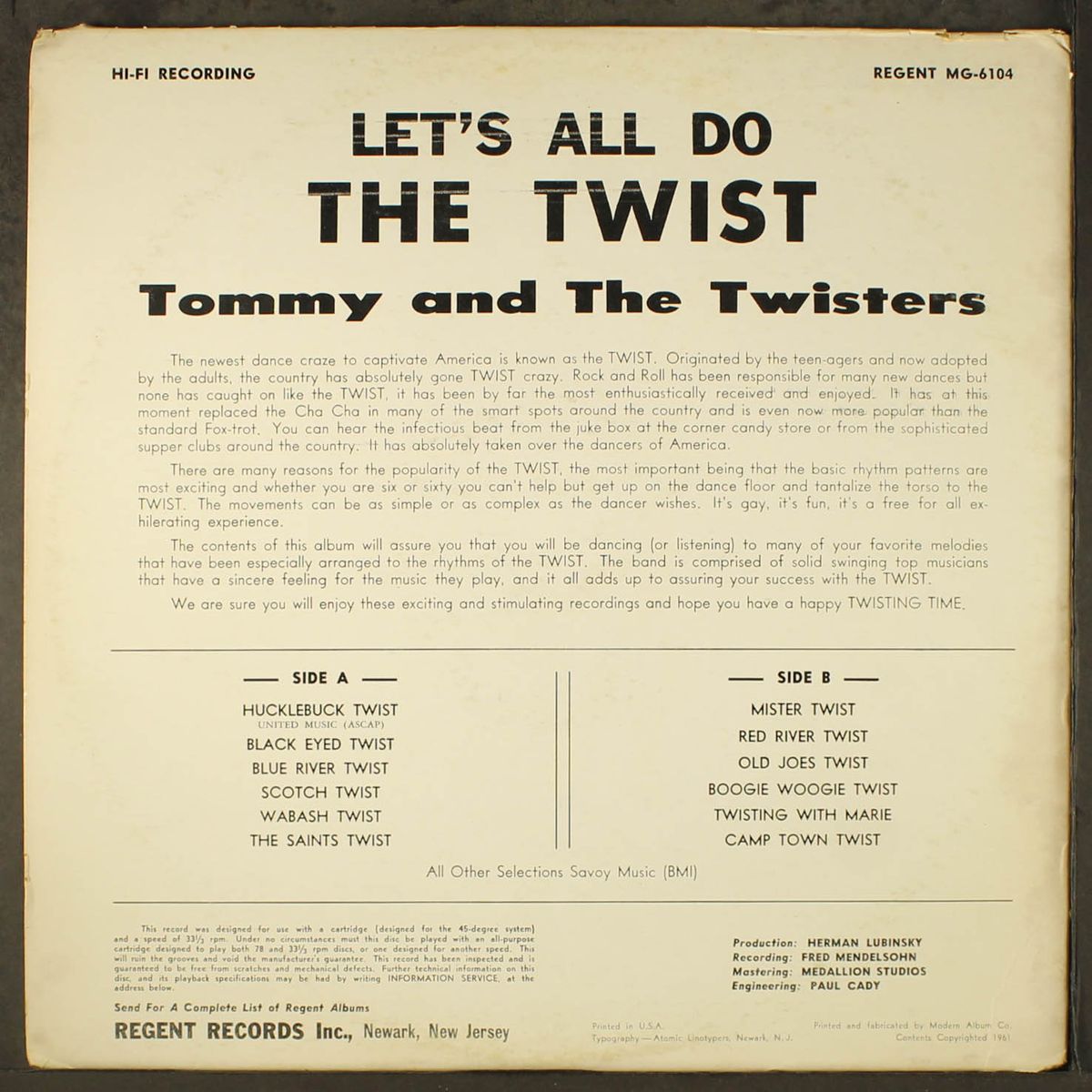 let's all do the twist by TOMMY & TWISTERS