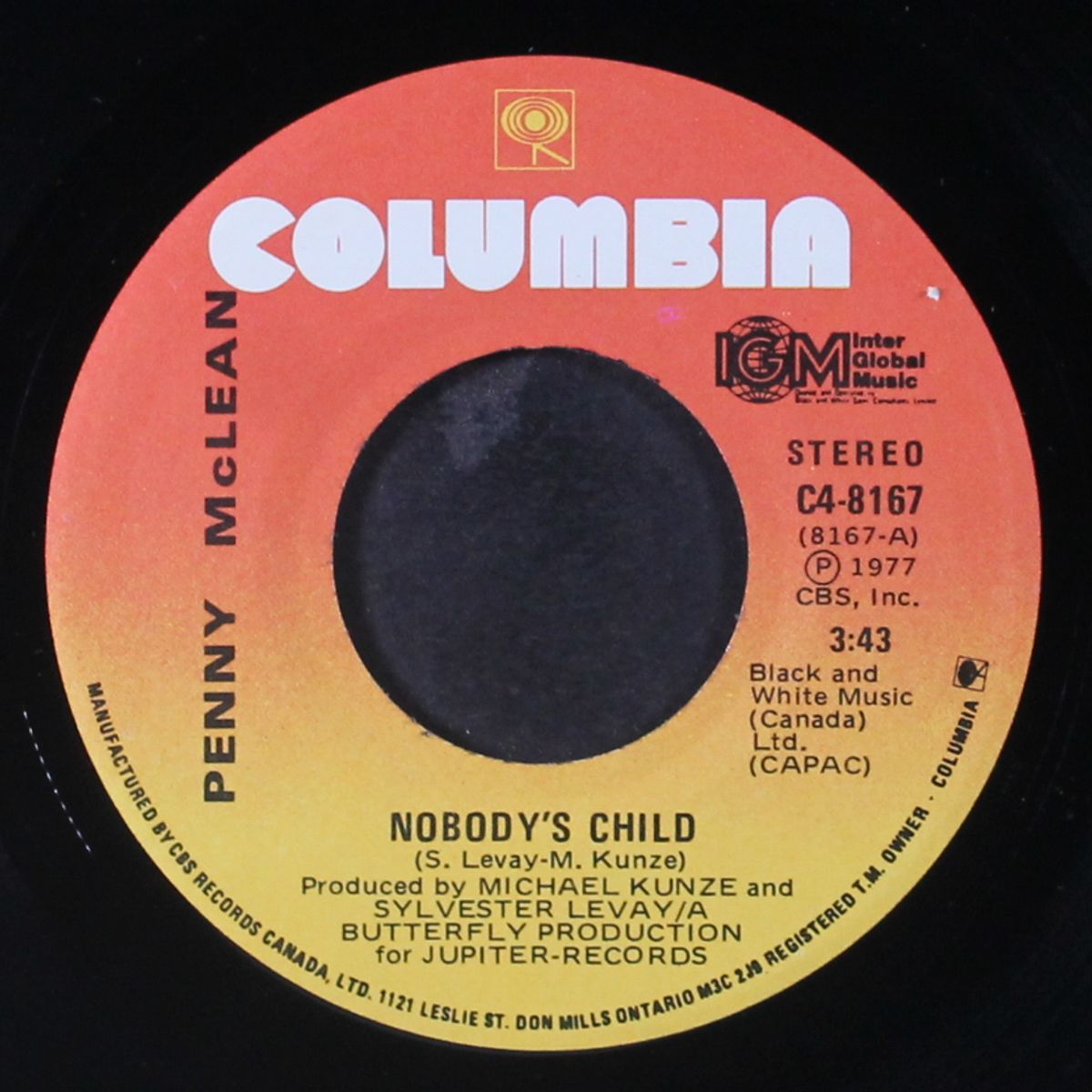 nobody's child / time by PENNY MCLEAN