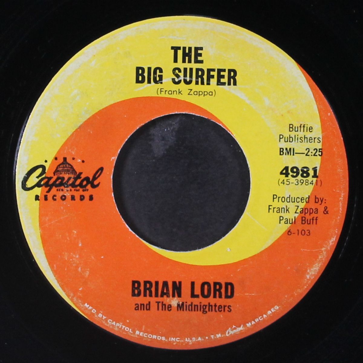 the big surfer / not another one! by BRIAN LORD & THE MIDNIGHTERS