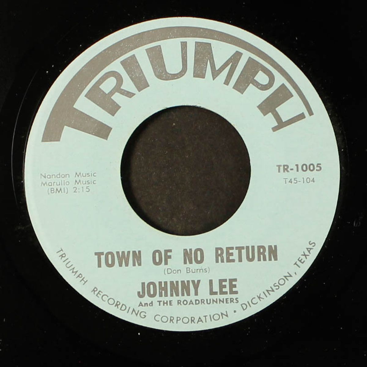 town of no return / my little angel by JOHNNY LEE
