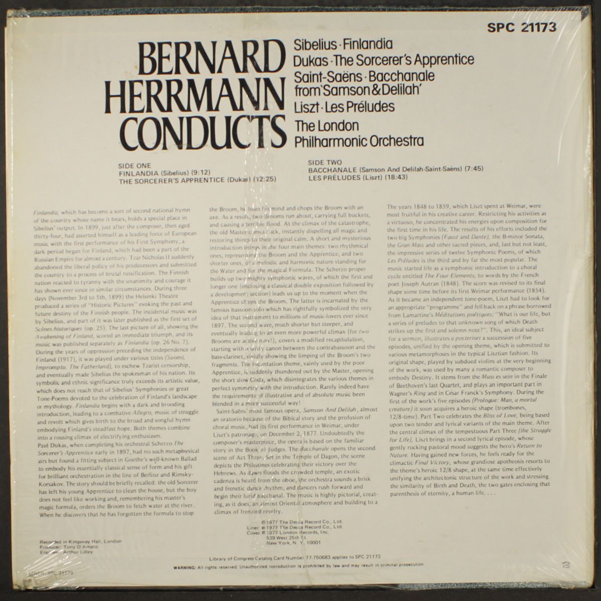 conducts by BERNARD HERMANN