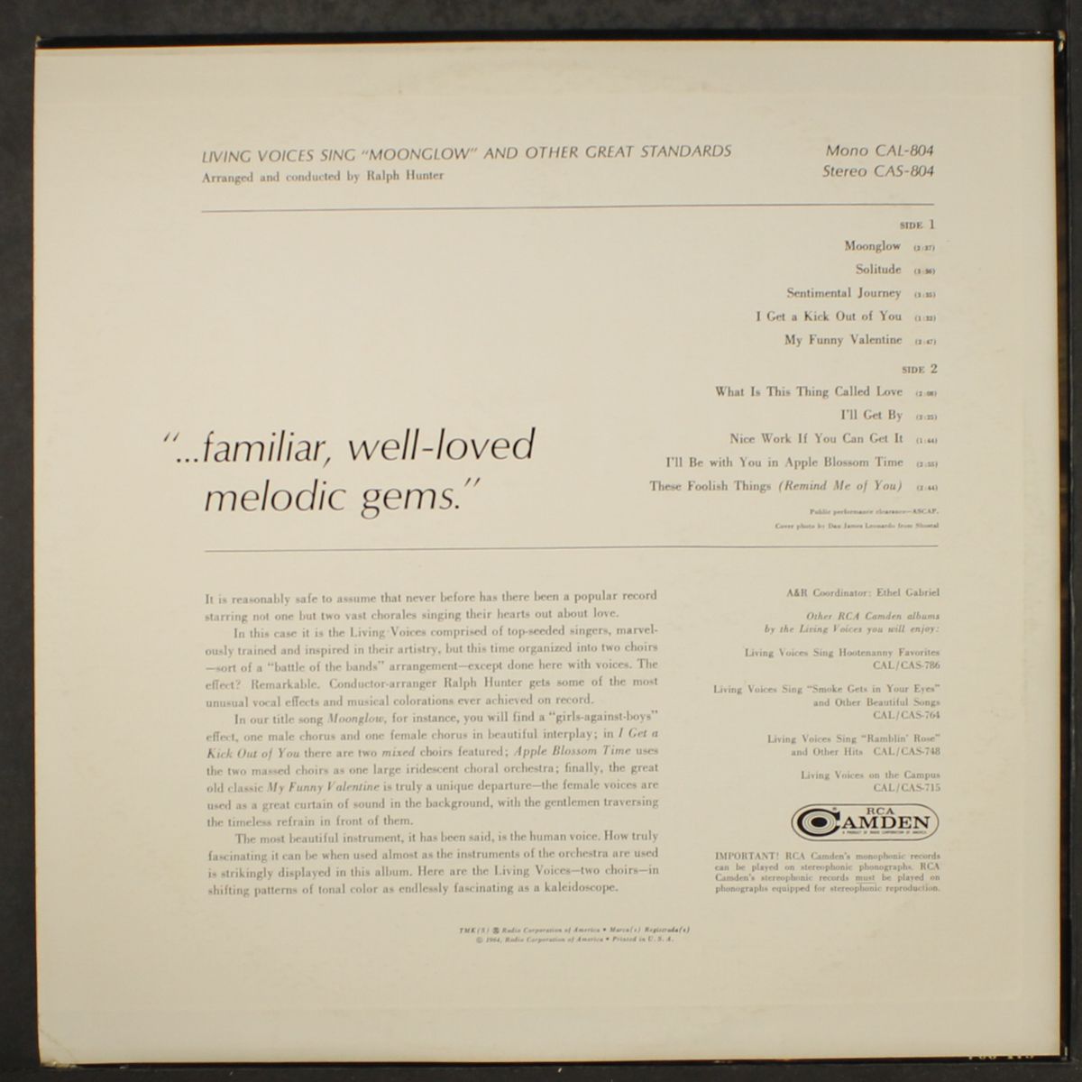 moonglow and other great standards by LIVING VOICES