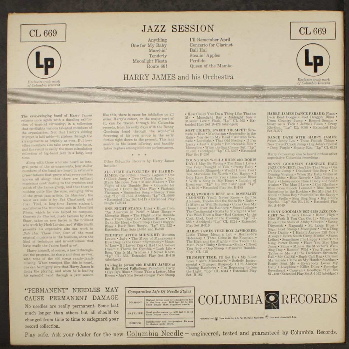 jazz session by HARRY JAMES