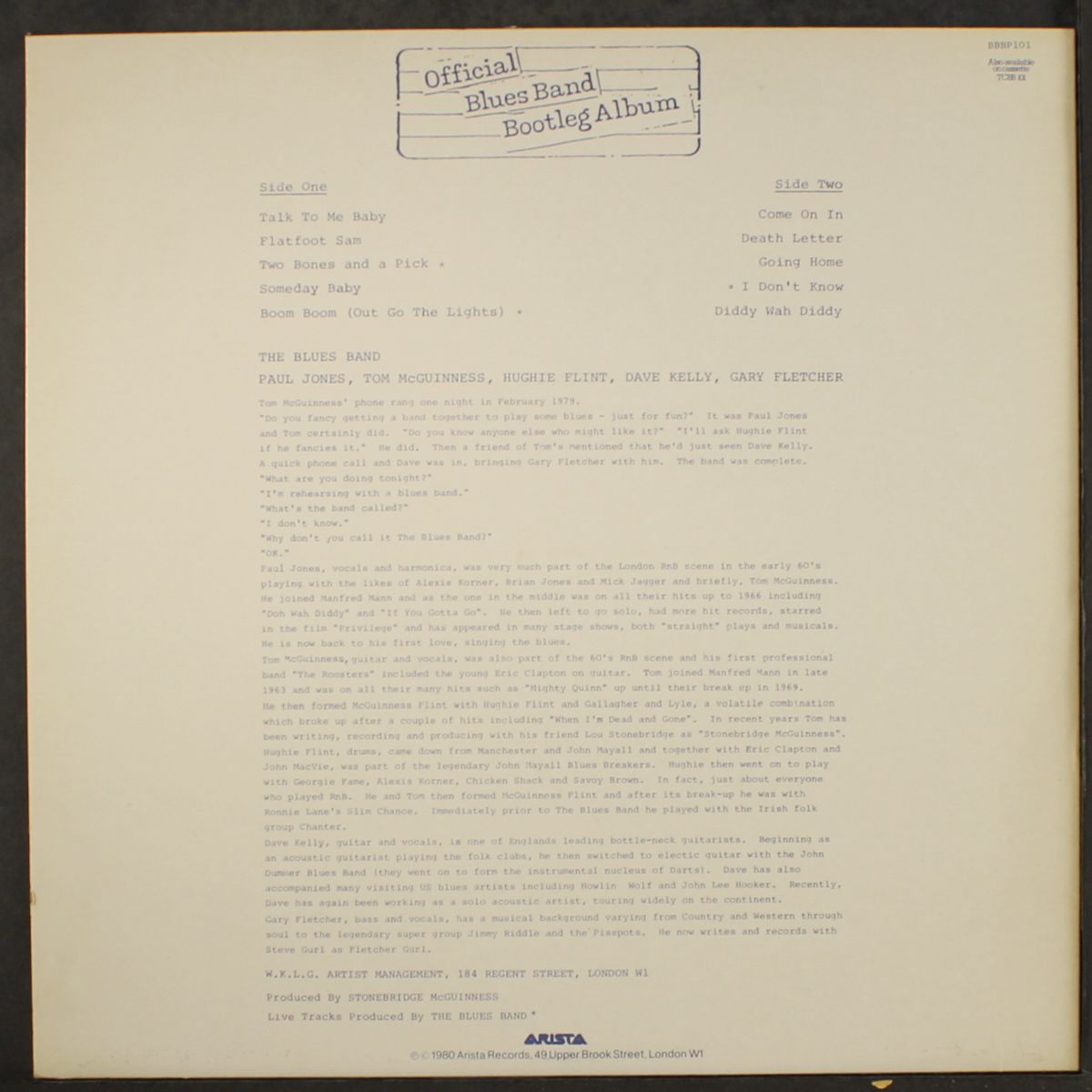 official bootleg album by BLUES BAND