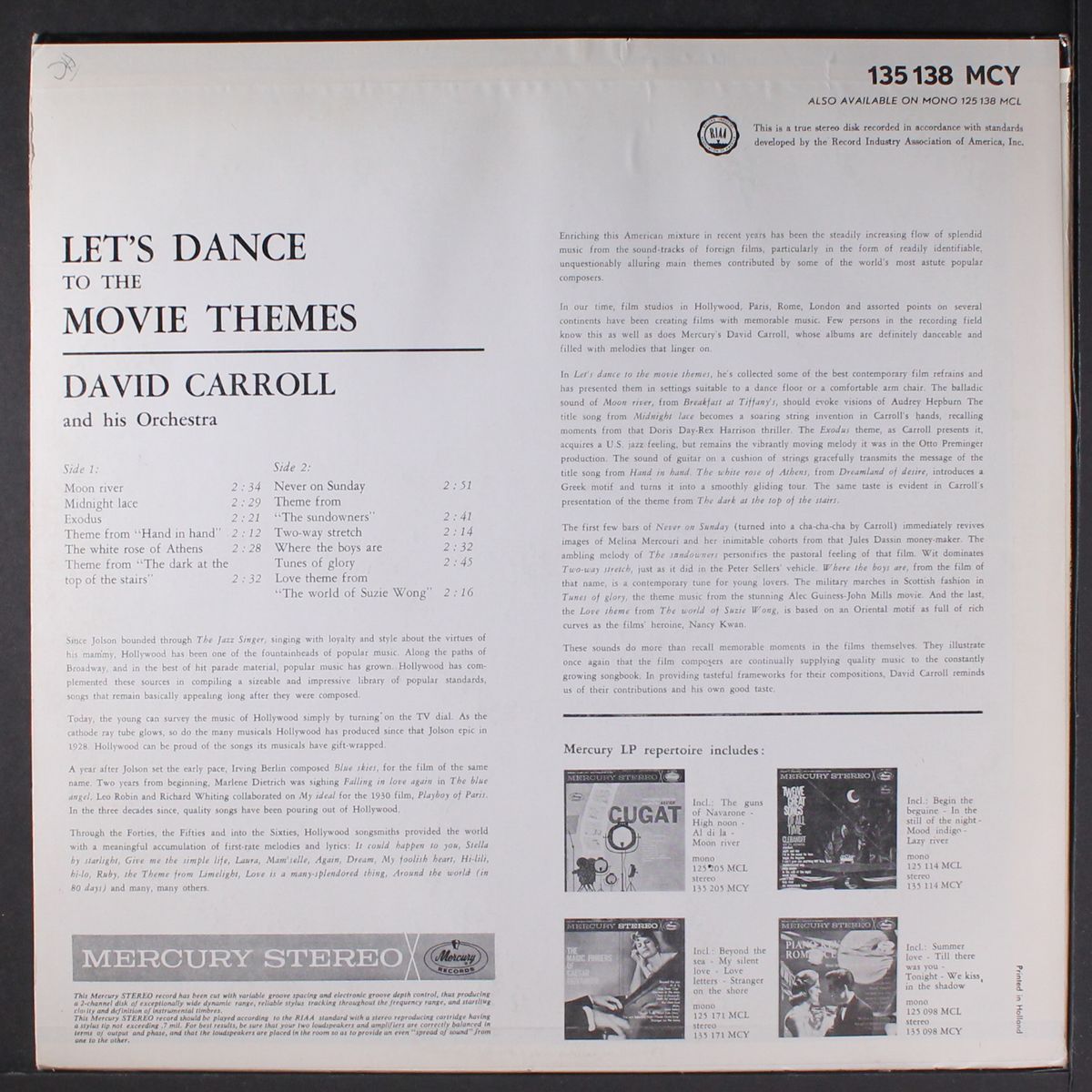 let's dance to the movie themes by DAVID CARROLL