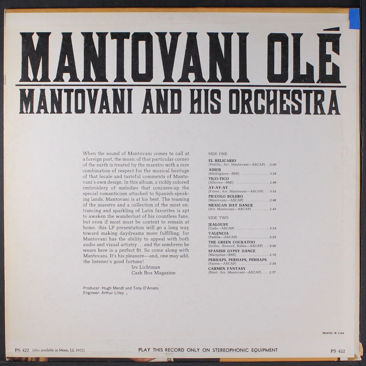 ole by MANTOVANI