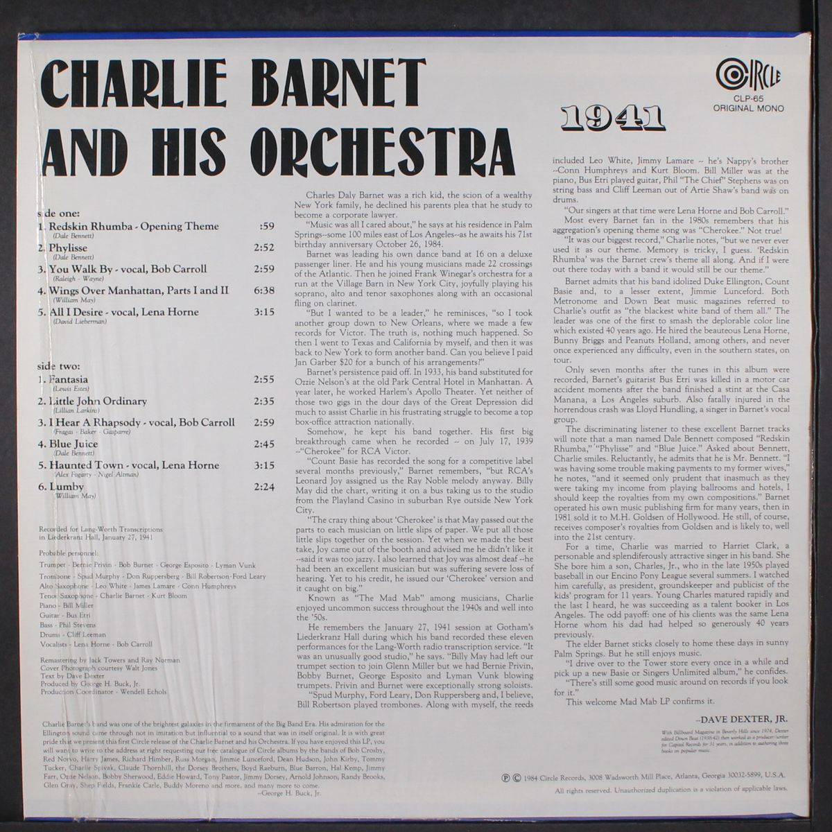 1941 by CHARLIE BARNET