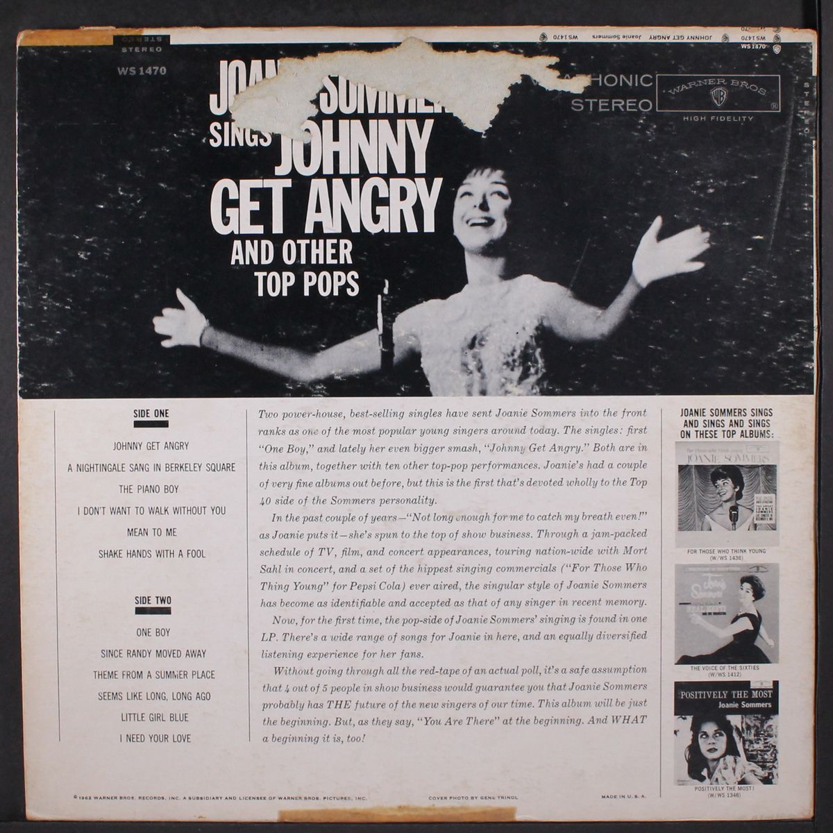 johnny get angry by JOANIE SOMMERS