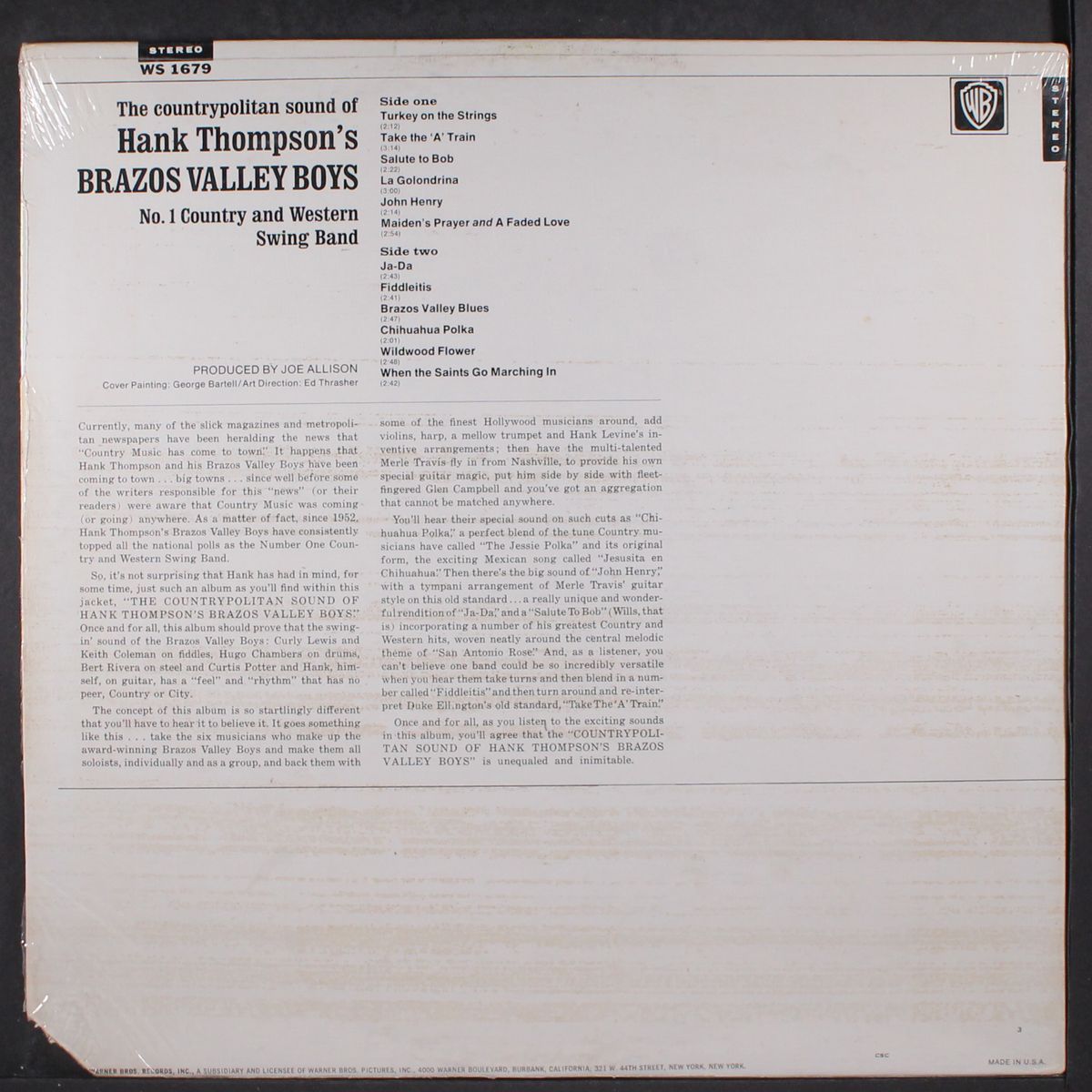 the countrypolitan sound of by HANK THOMPSON'S BRAZOS VALLEY BOYS