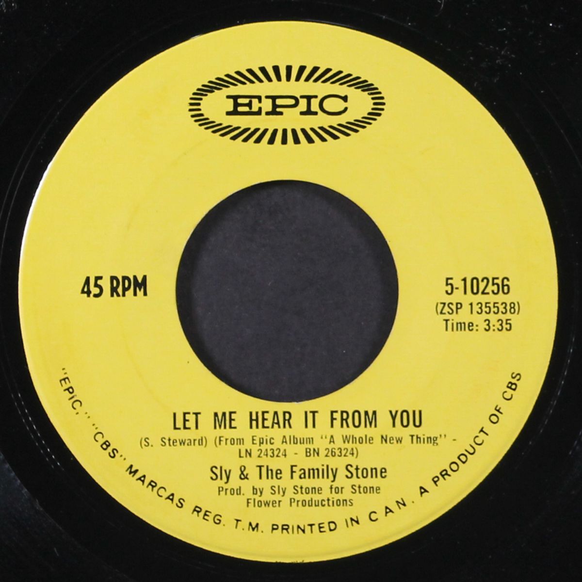 dance to the music / let me hear it from you by SLY & FAMILY STONE