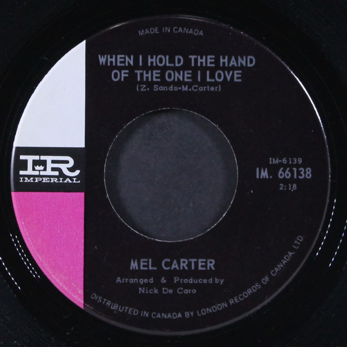 my heart sings / when i hold the hand of the one i love by MEL CARTER