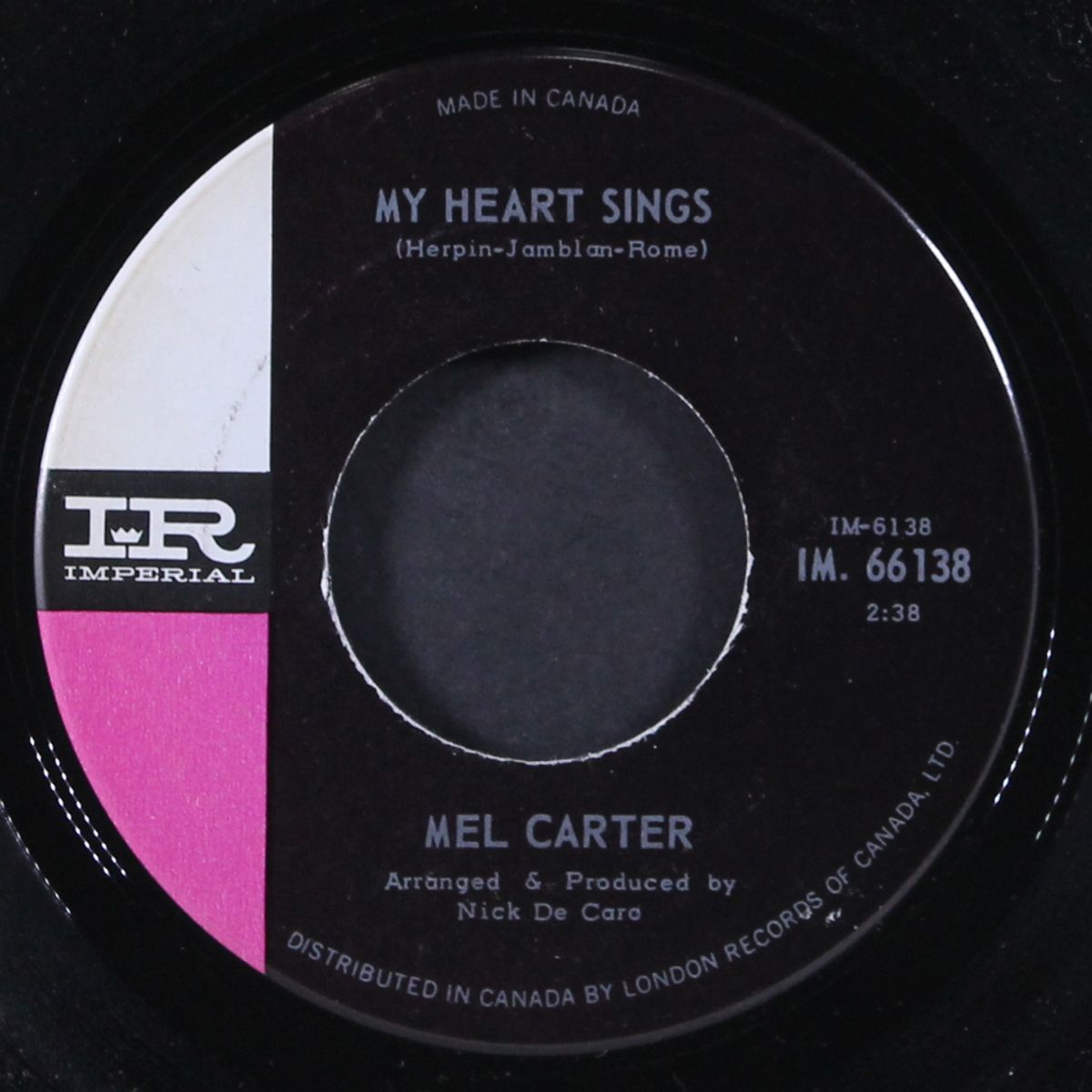 my heart sings / when i hold the hand of the one i love by MEL CARTER