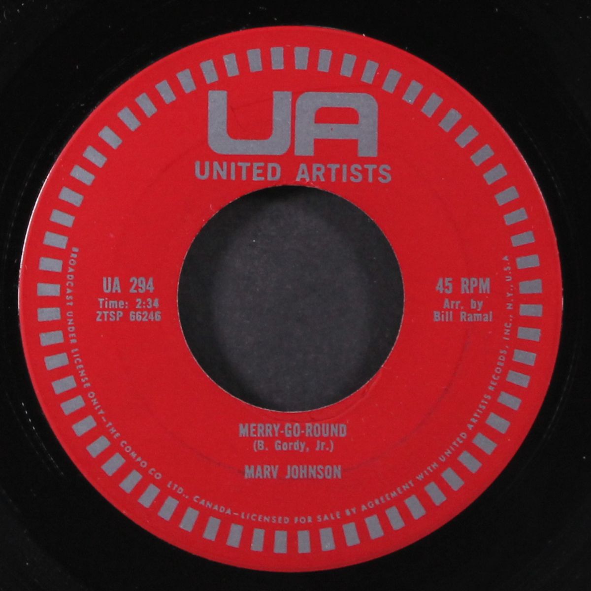 tell me that you love me / merry go round by MARV JOHNSON