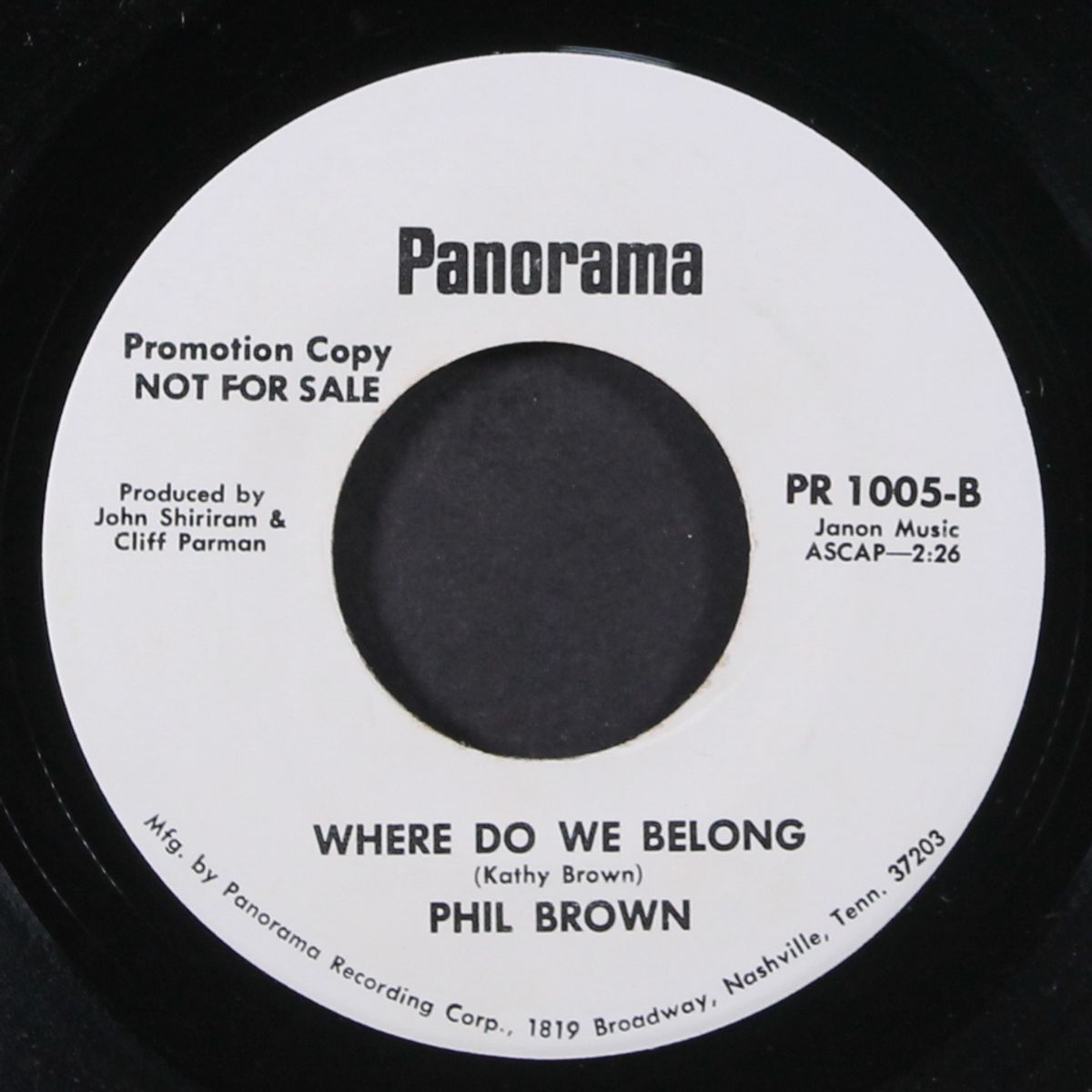 cold grey light of gone / where do we belong by PHIL BROWN
