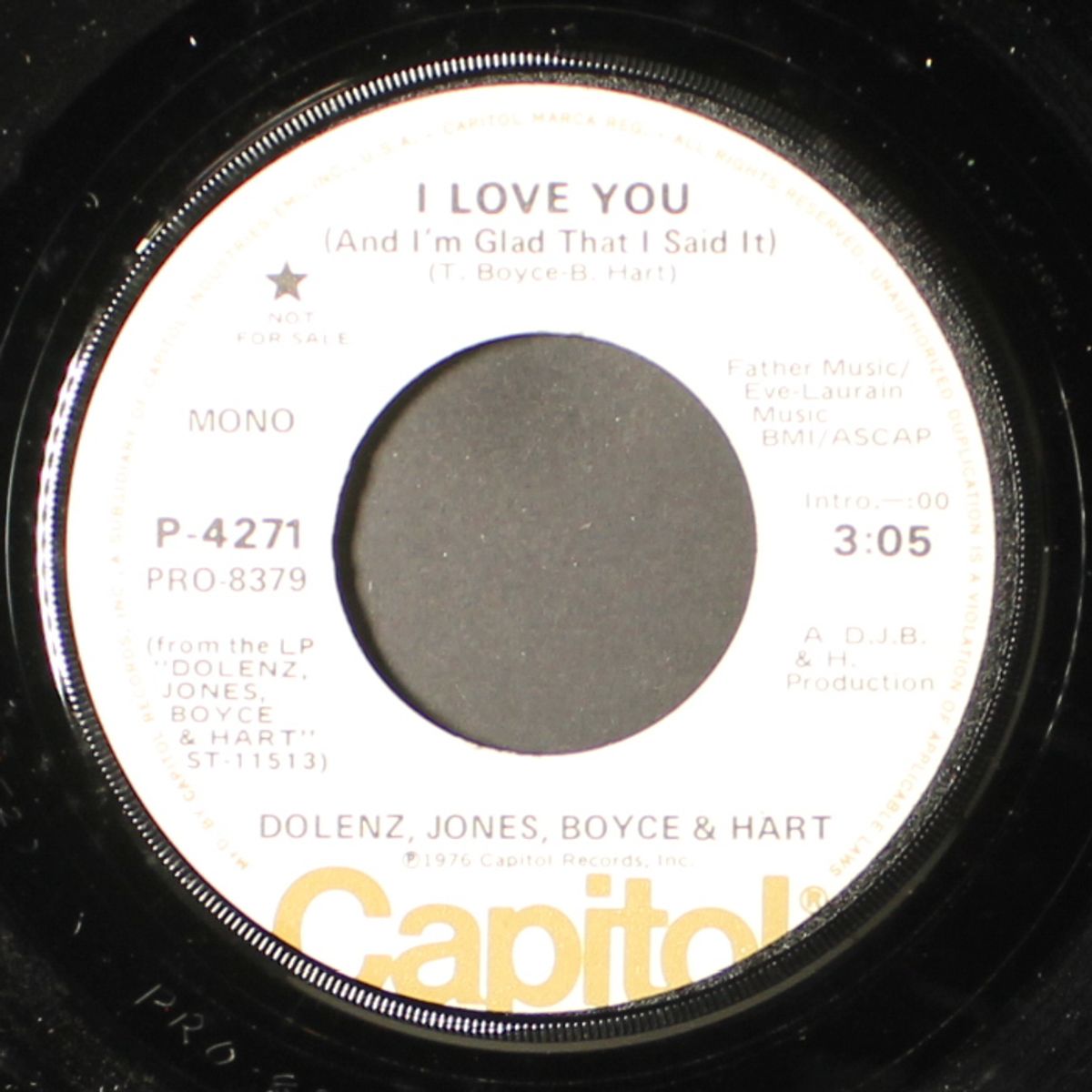 i love you / mono by DOLENZ, JONES, BOYCE & HART