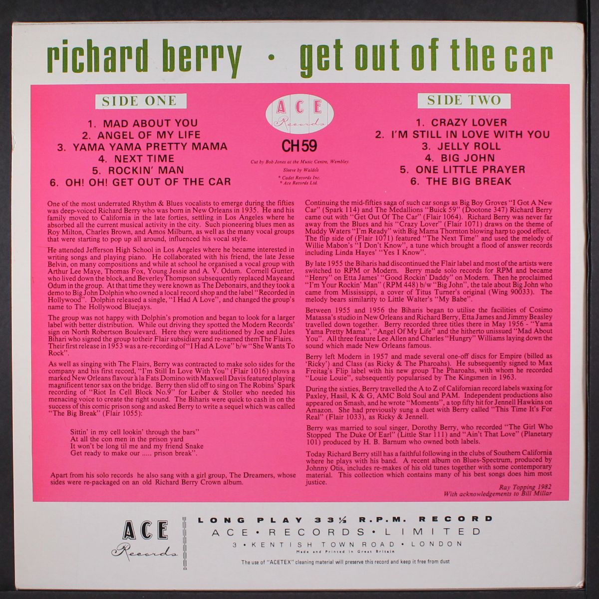get out of the car by RICHARD BERRY