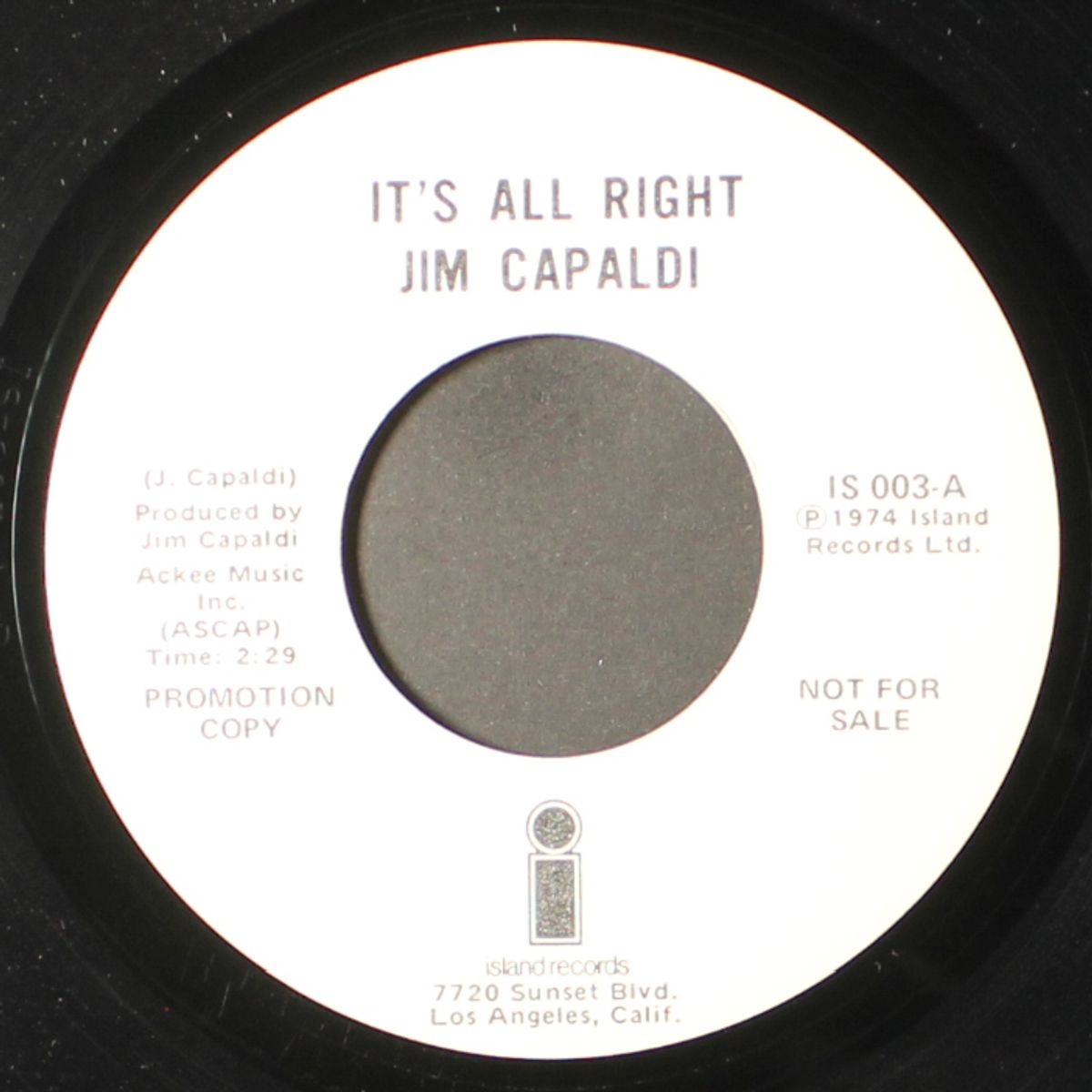 it's all right / whale meat again by JIM CAPALDI