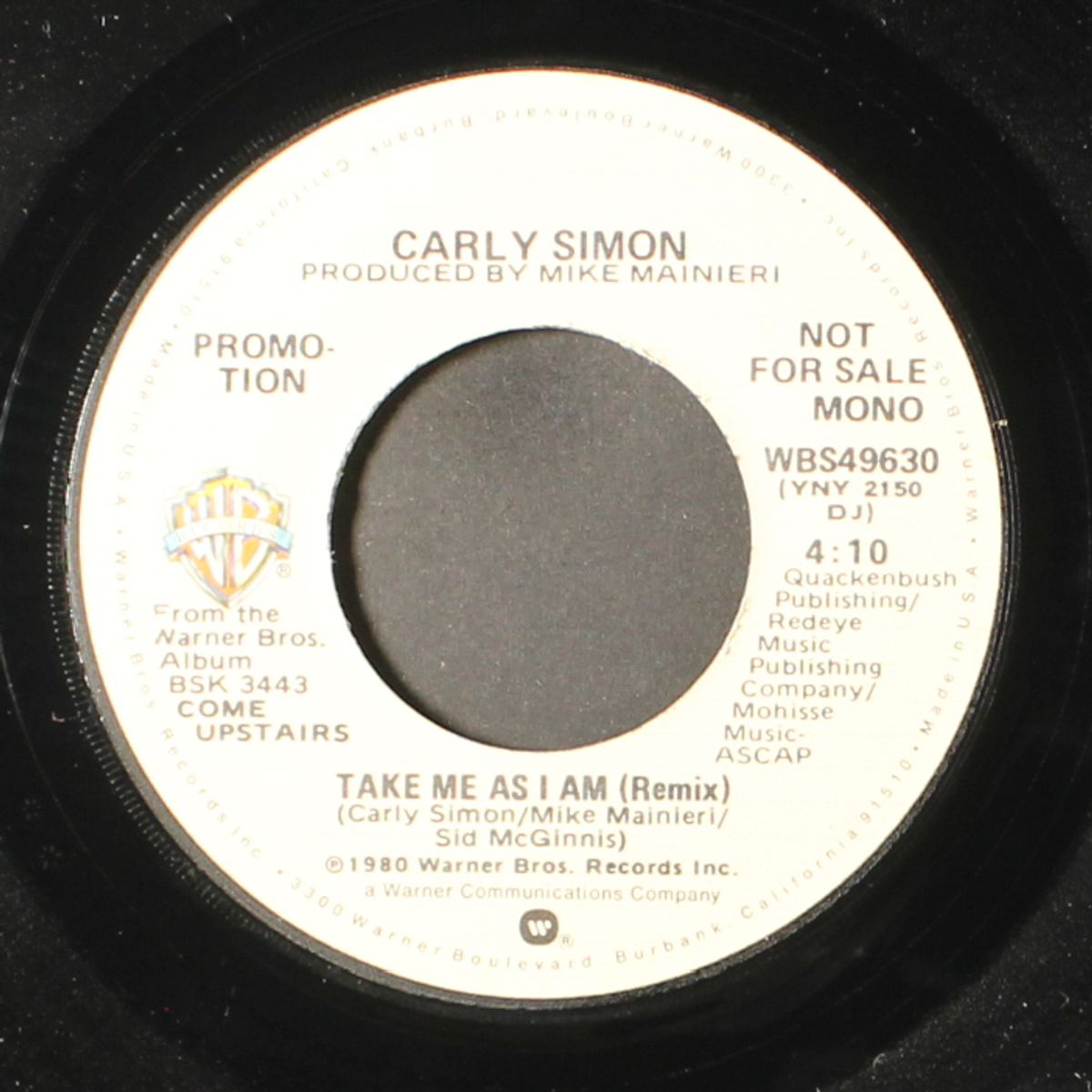 take me as i am / mono by CARLY SIMON