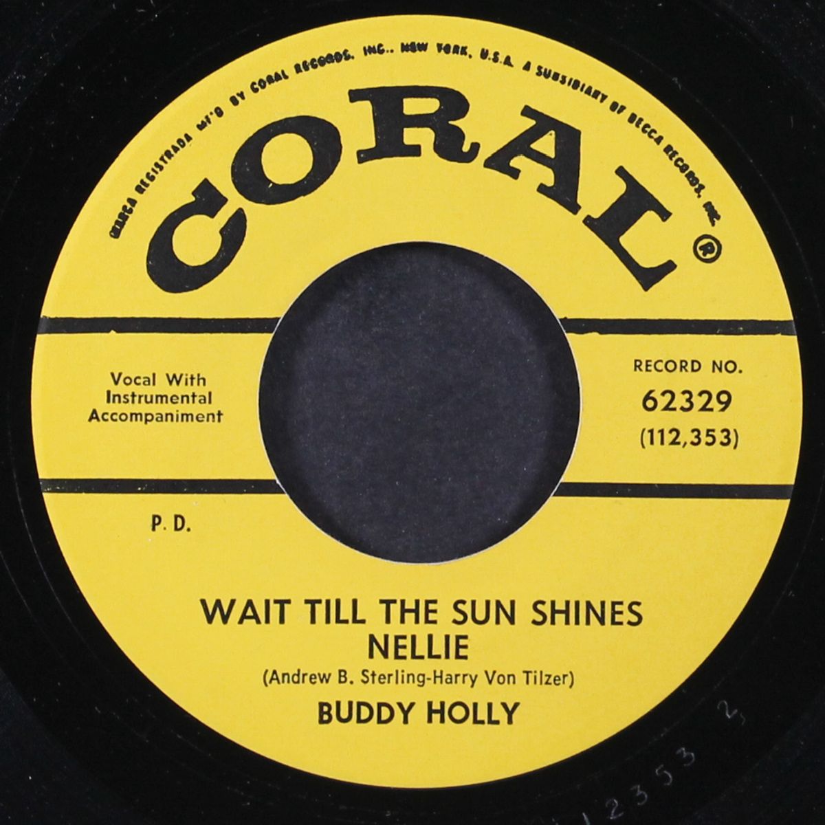 reminiscing / wait till the sun shines nellie by BUDDY HOLLY