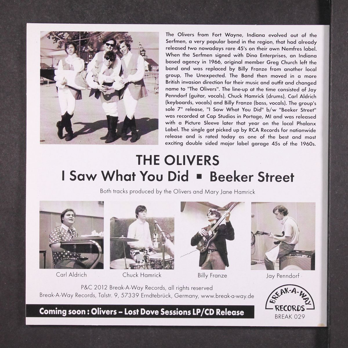 i saw what you did / beeker street by OLIVERS