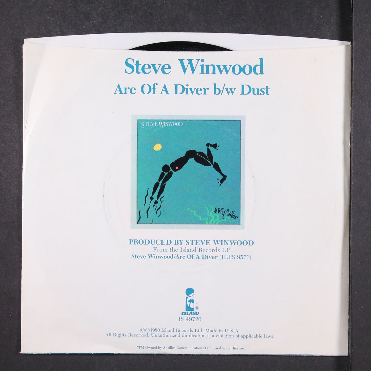 arc of a diver / dust by STEVE WINWOOD