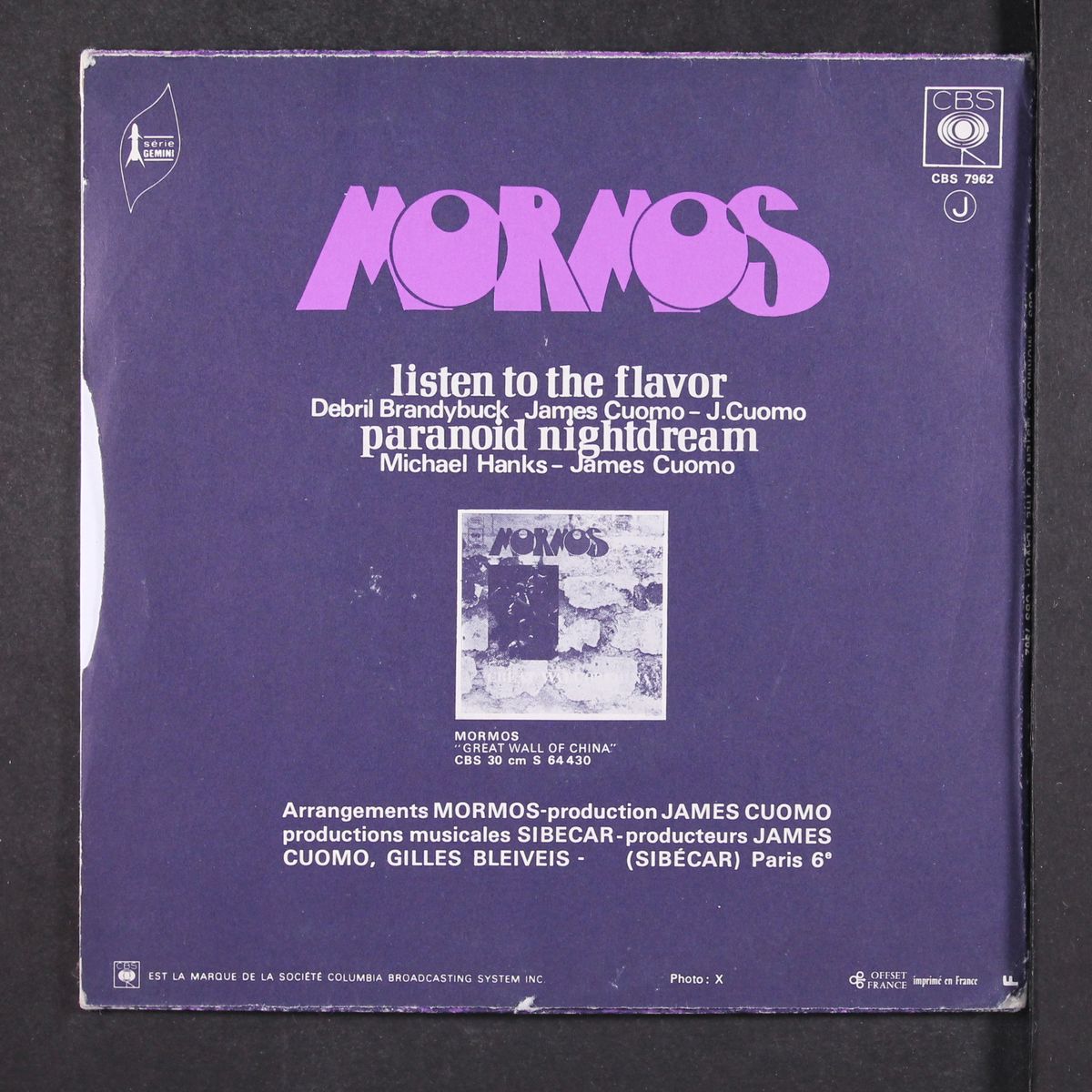 listen to the flavor / paranoid nightdream by MORMOS