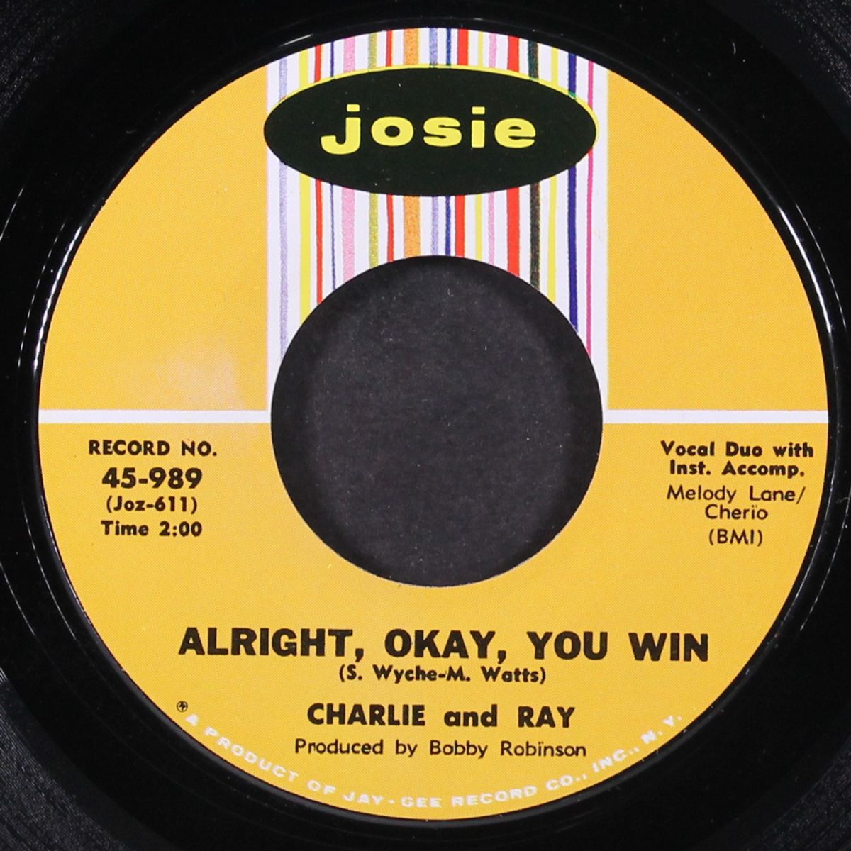 i'm so happy i could shout / alright, okay you win by CHARLIE & RAY