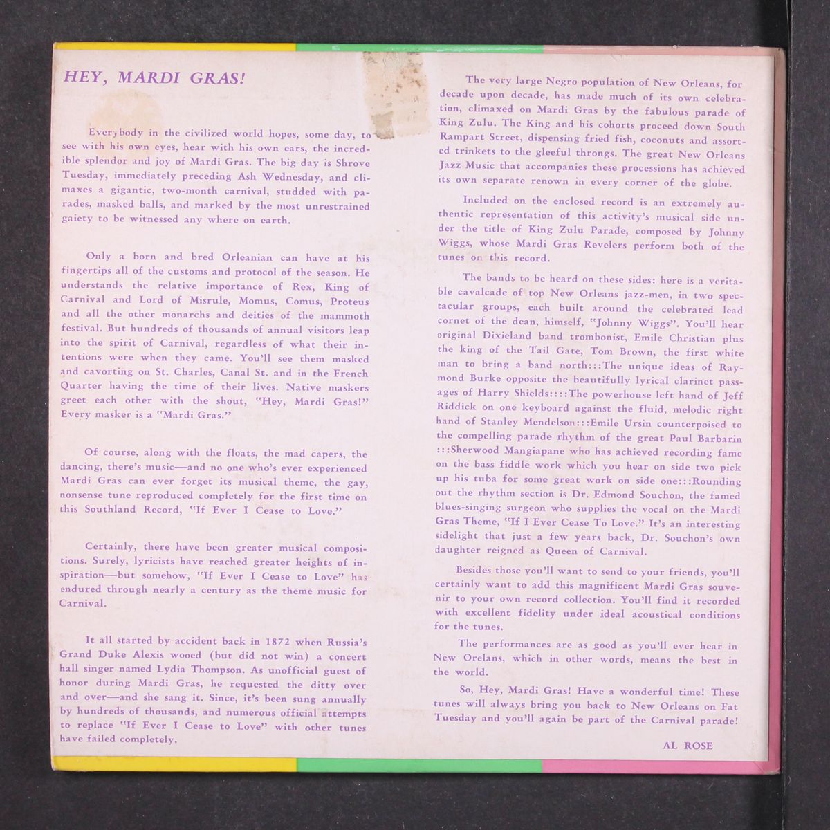 mardi gras special by JOHNNY WIGGS