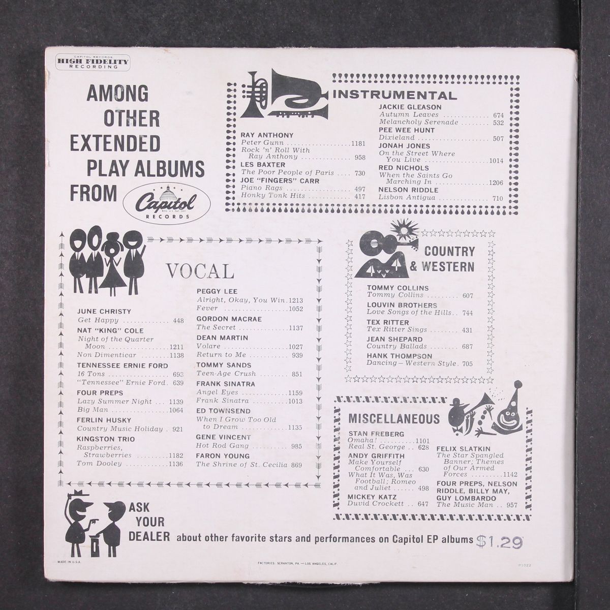 any requests by STAN FREBERG