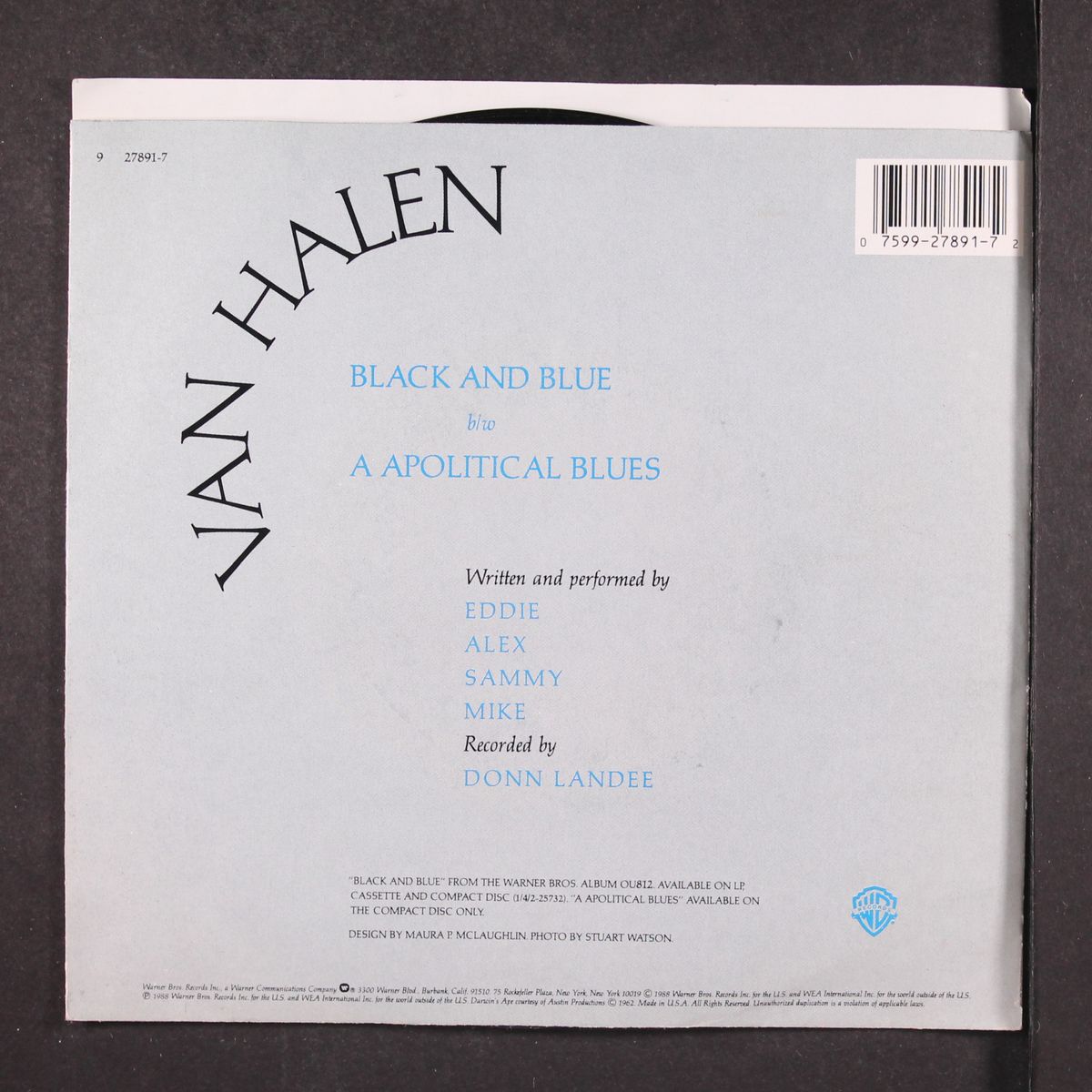black & blue / apolitical blues by VAN HALEN