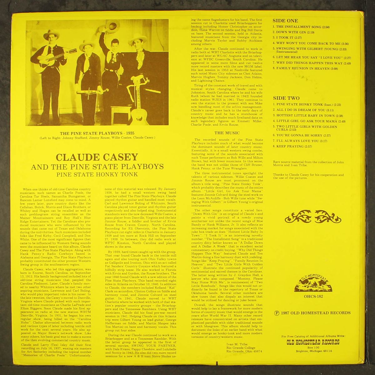 pine state honky tonk by CLAUDE CASEY