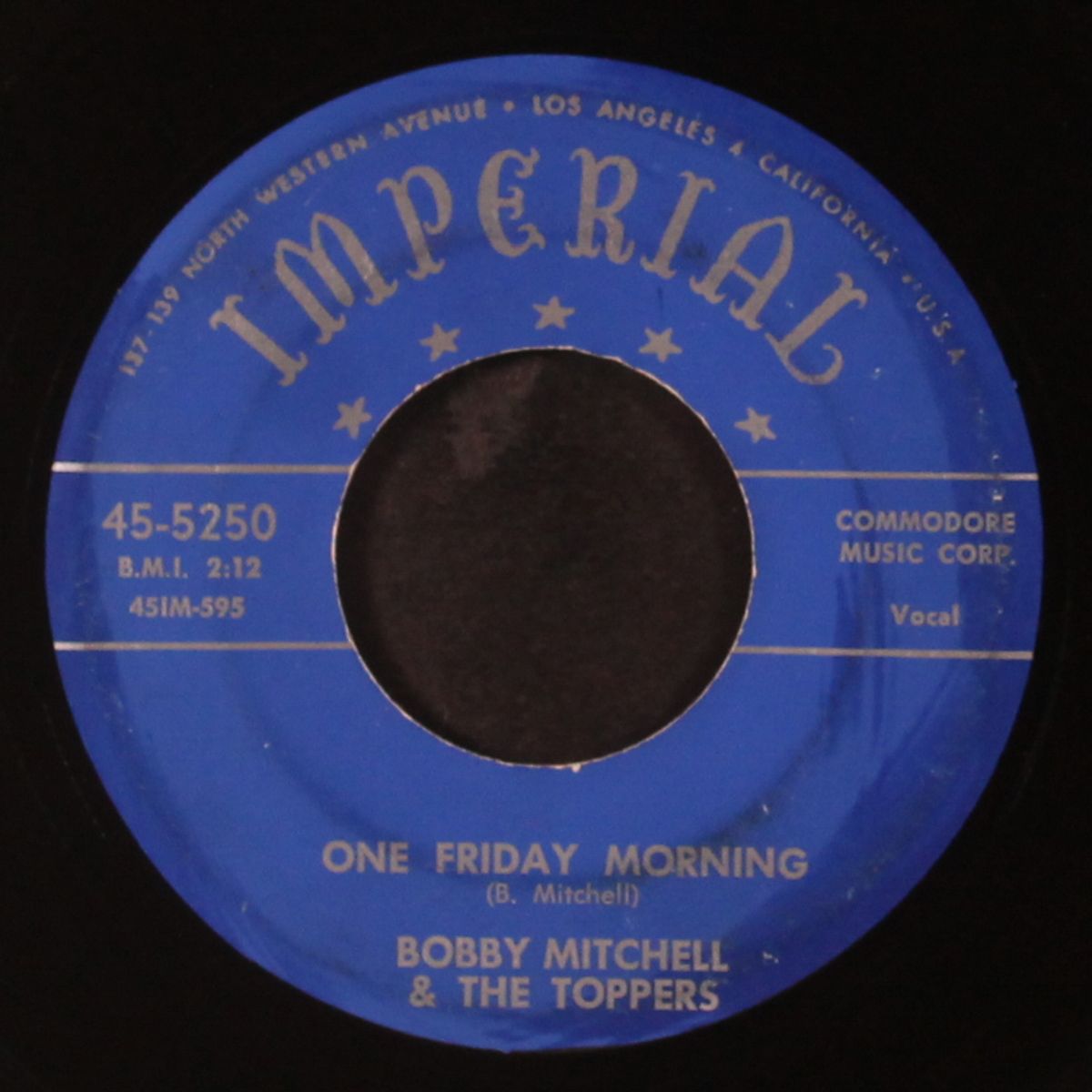 one friday morning / 4-11=44 by BOBBY MITCHELL & TOPPERS
